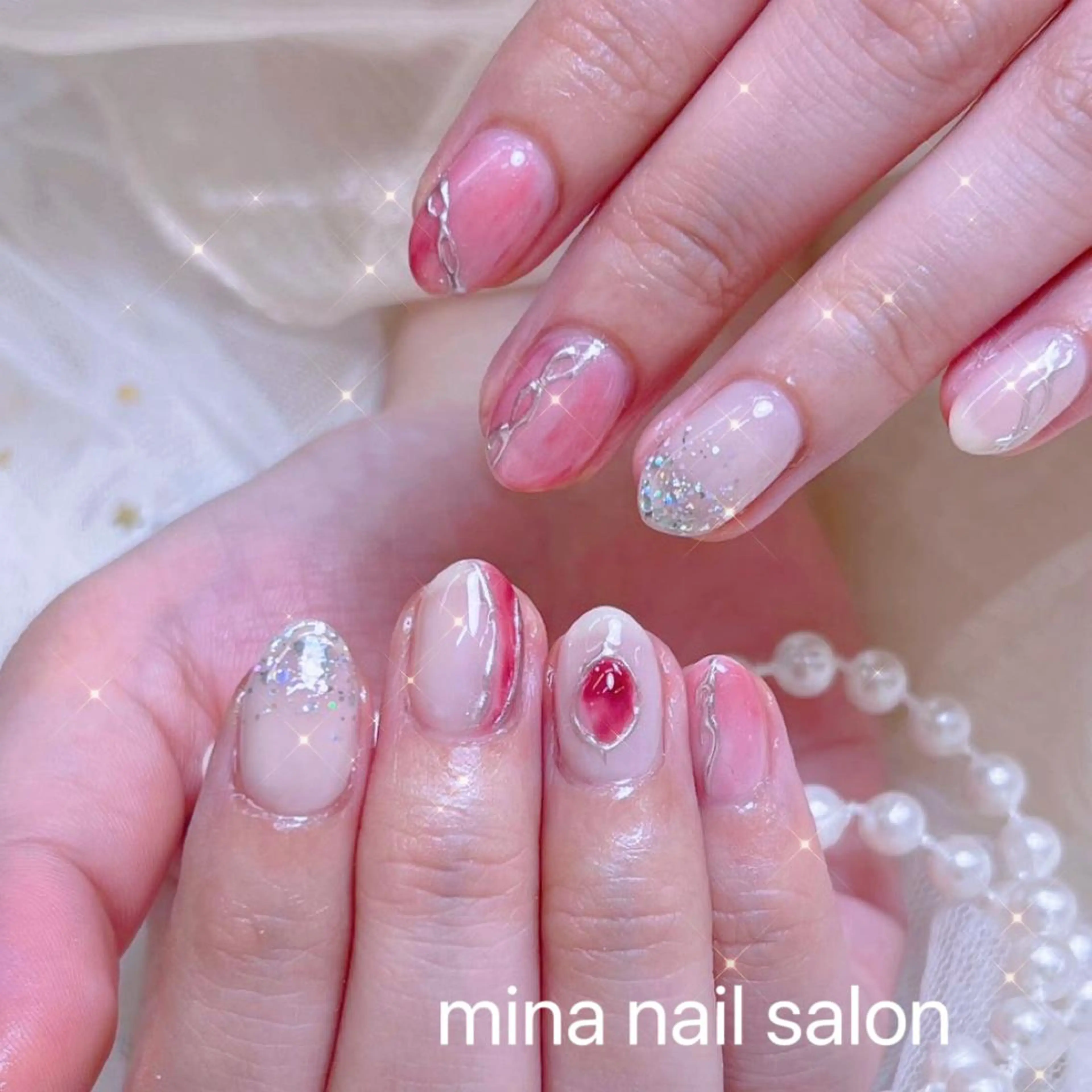 ネイル Mina🧸 韓国風ネイル🎀のネイルデザイン