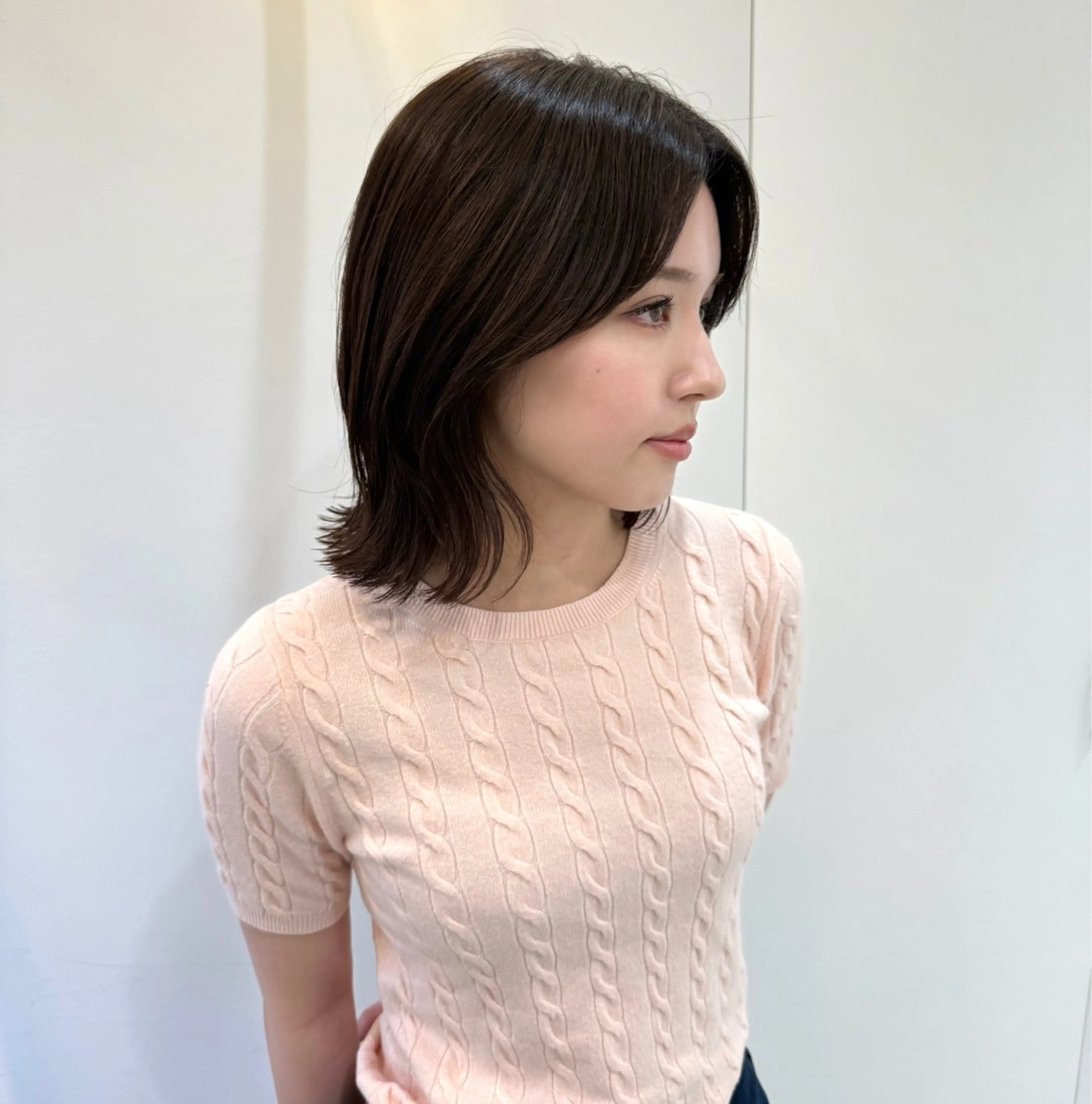 ミディアム カット ヘアカラー トリートメント Sayaka ii+Uのヘアスタイル
