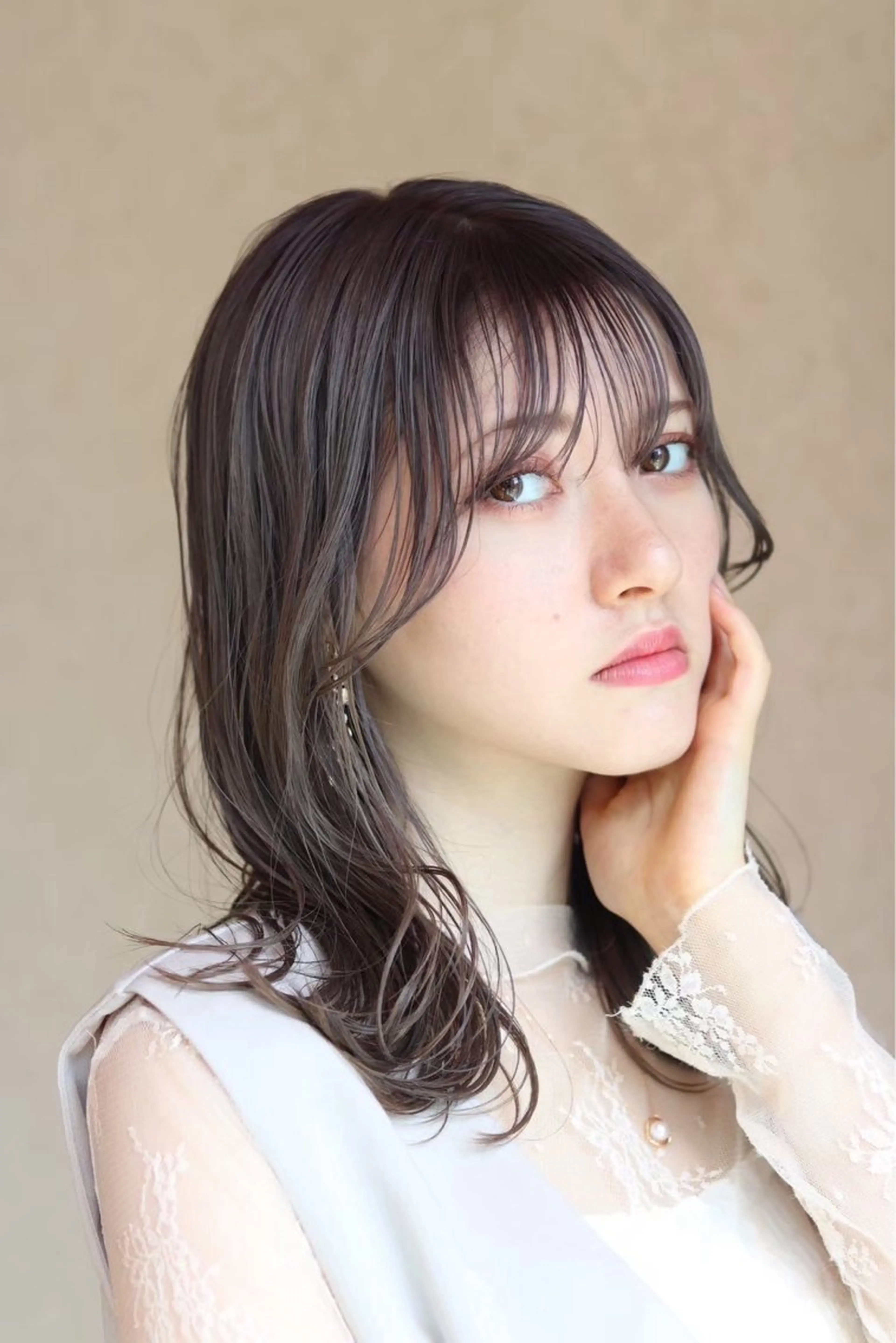 ミディアム カラー ヘアカラー 吉原 星稀のヘアスタイル