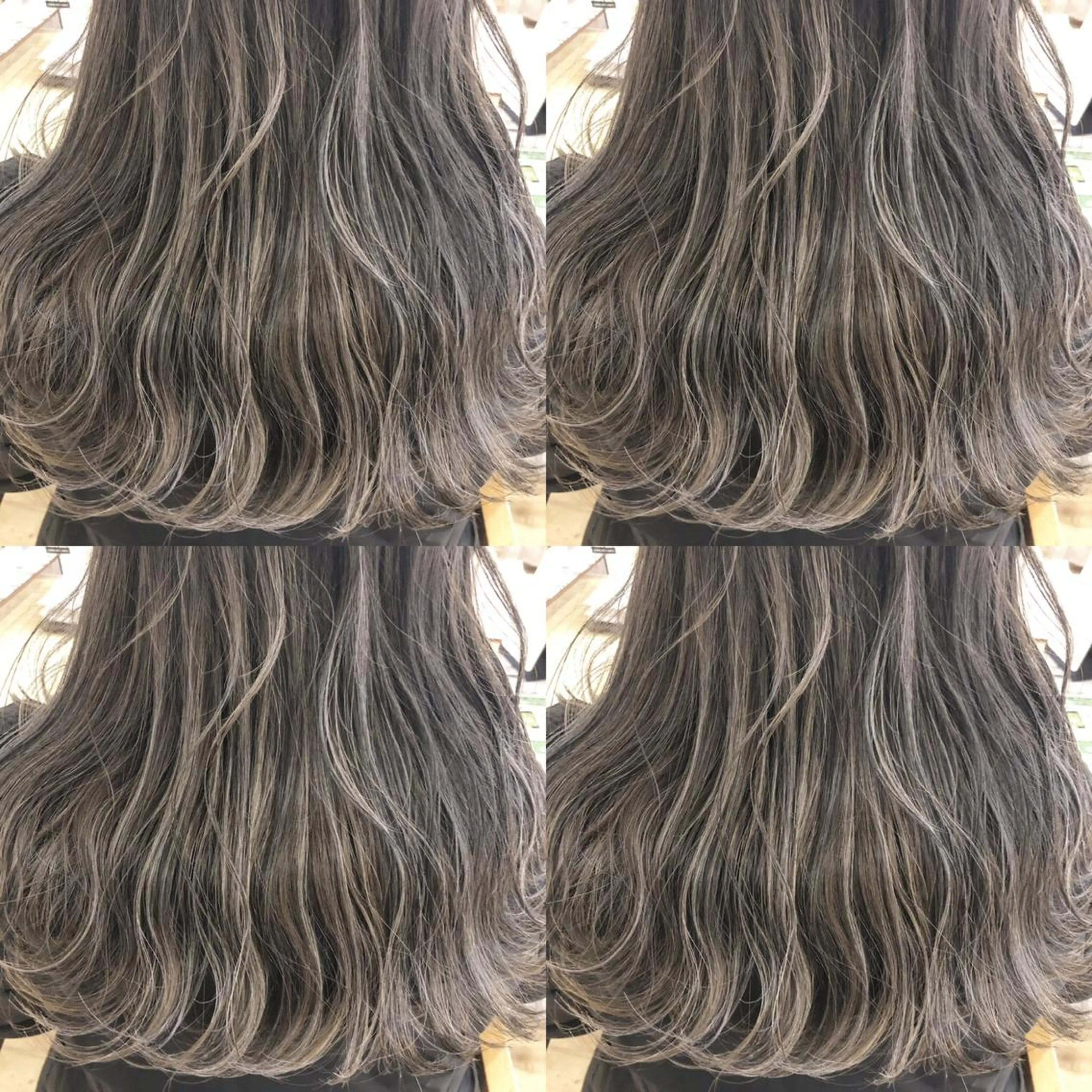 ロング カラー グレージュ ハイライトカラー ハイライト カット ヘアカラー 上川 開生のヘアスタイル