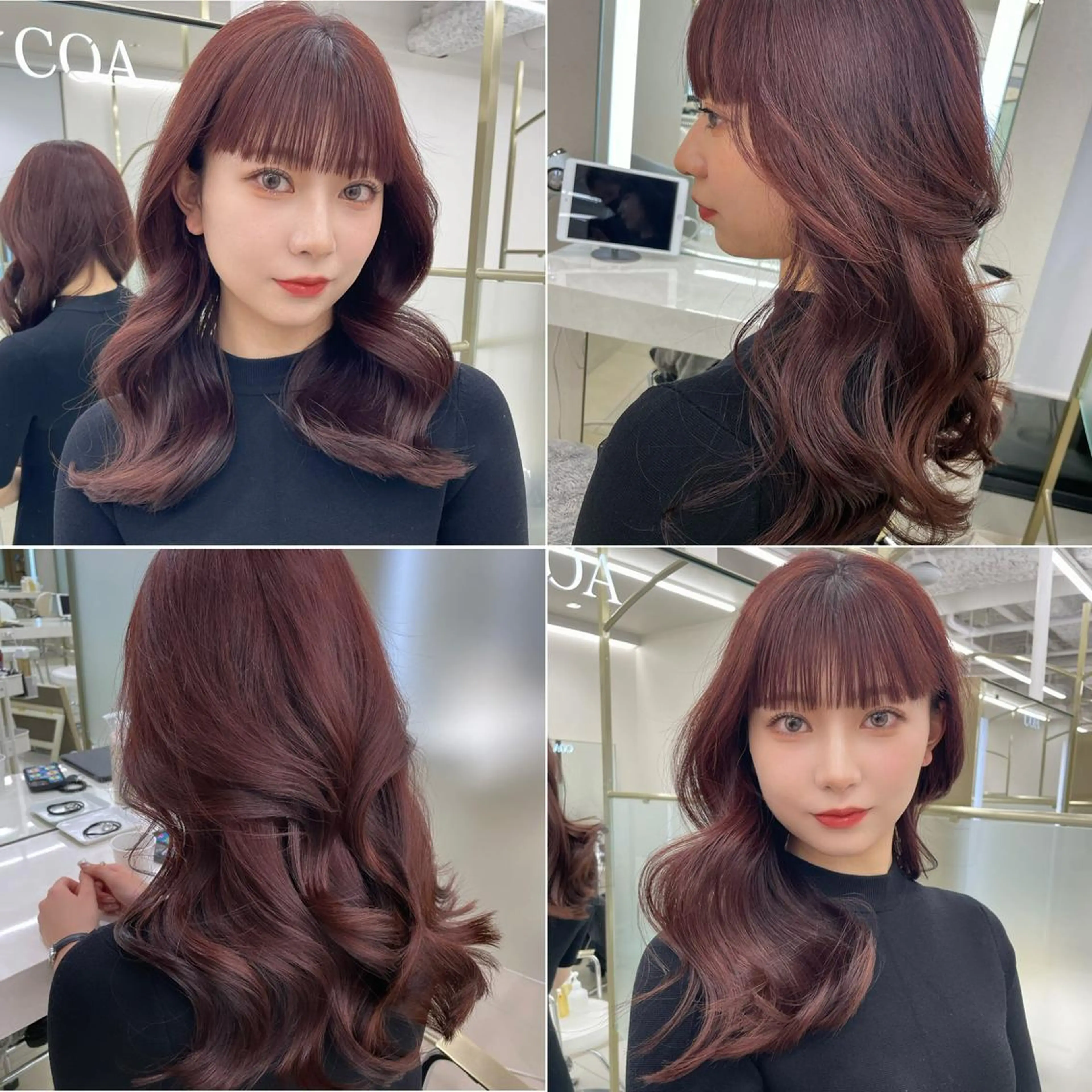 セミロング カラー COA GINZA 空也/前髪/顔まわりのヘアスタイル