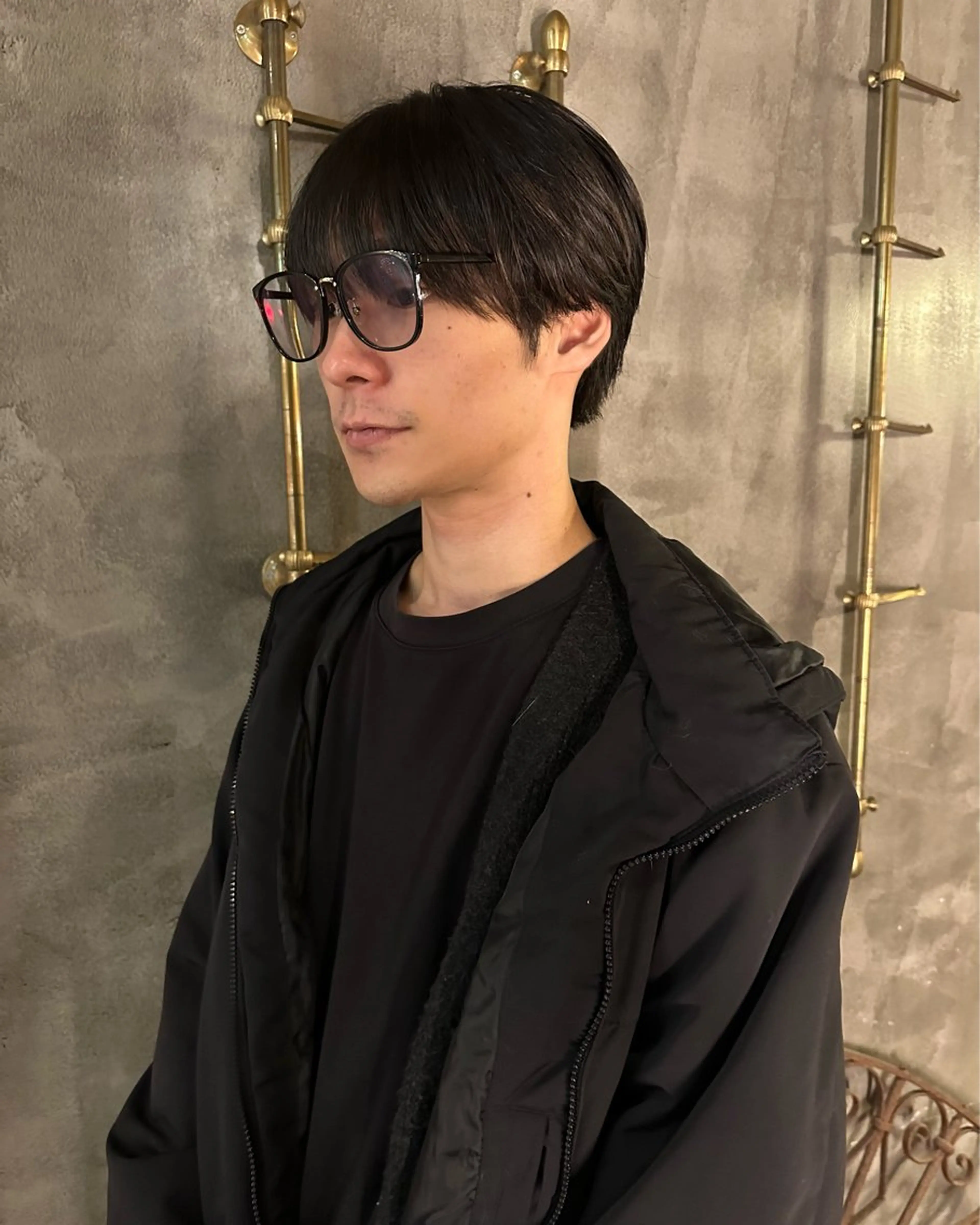 ミディアム メンズ カット グランジヘア 無造作ヘアHYUGAのヘアスタイル