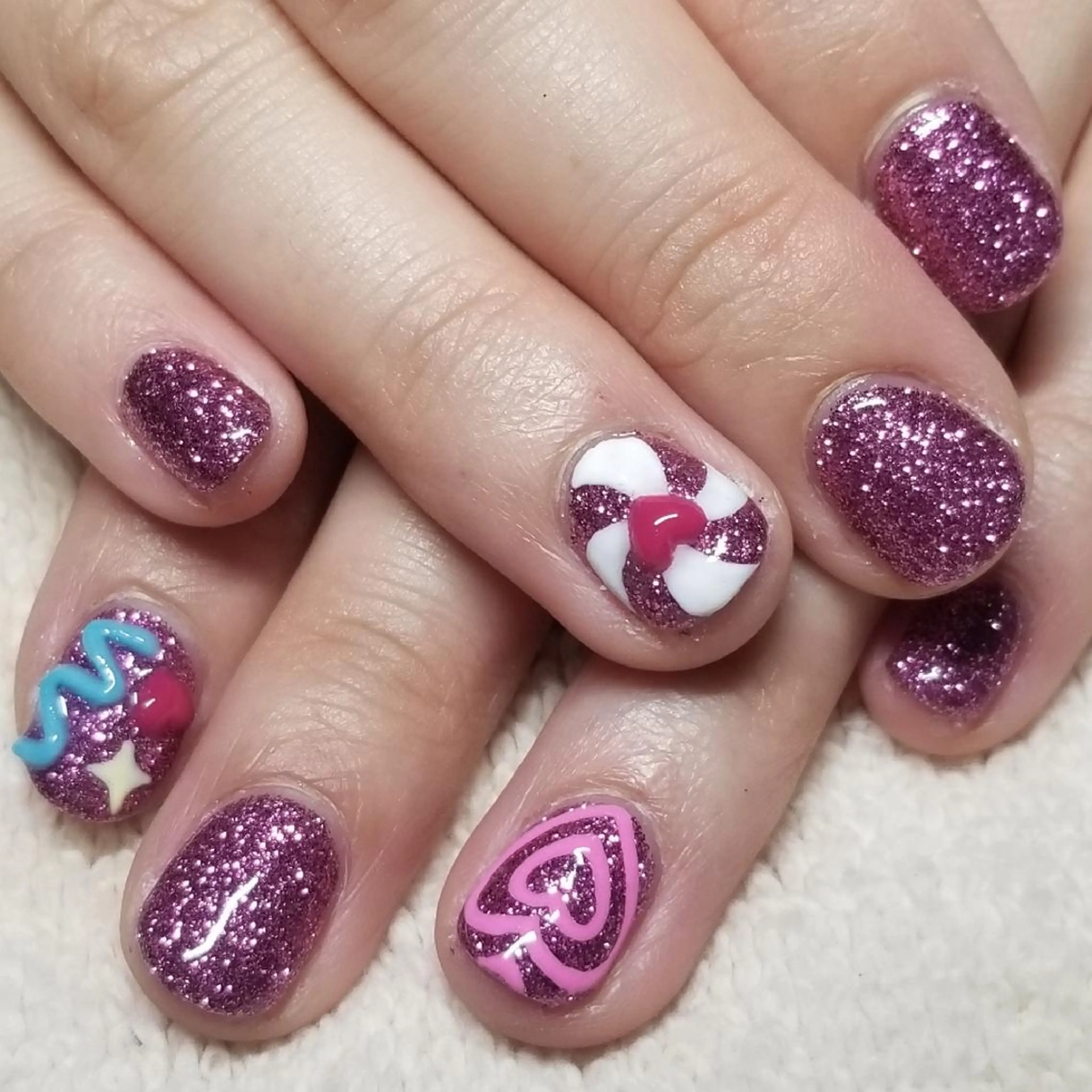 ネイル アートネイル ラメ(グリッター) ハンドネイル よしだ ひろきのネイルデザイン