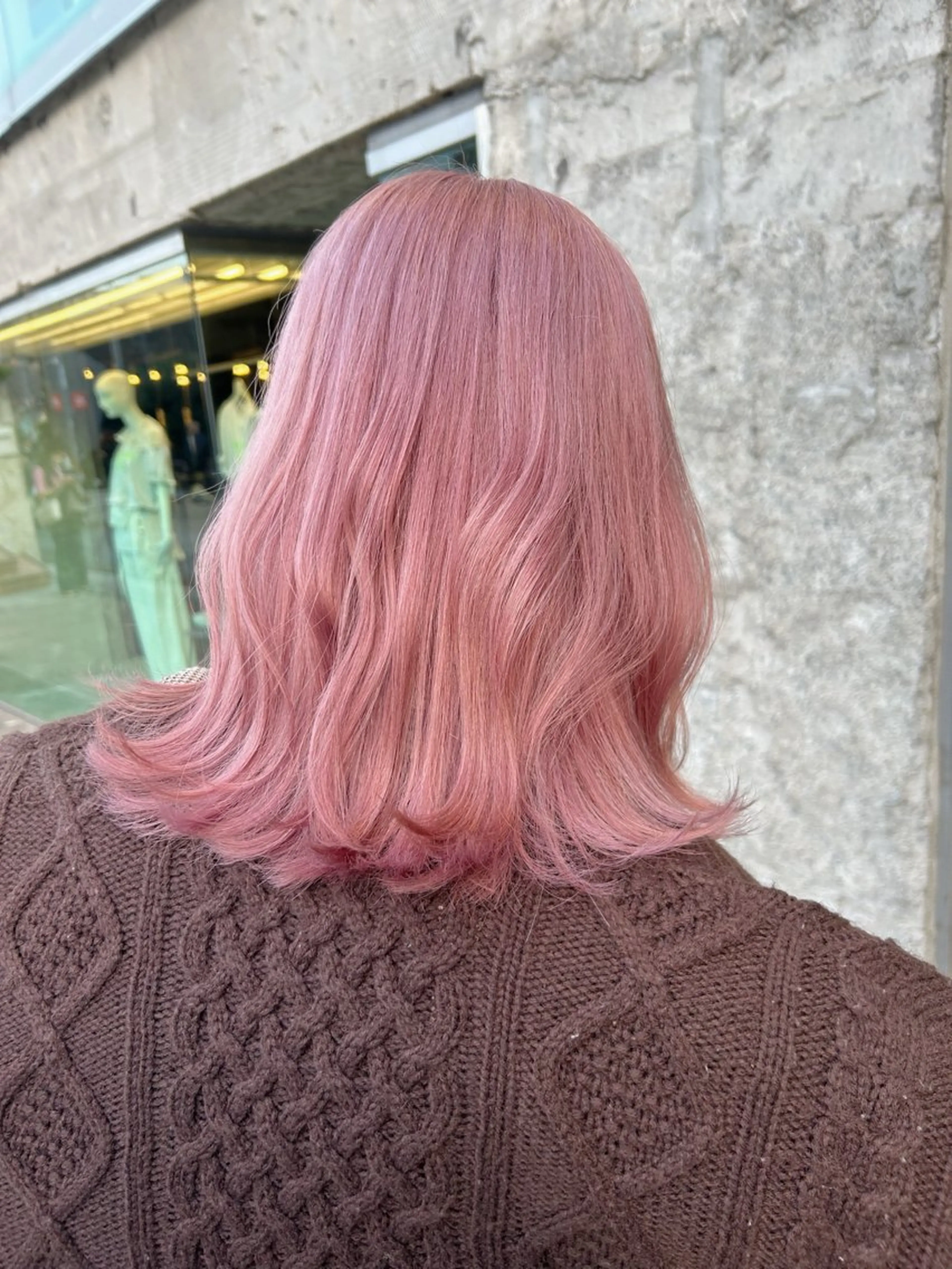 ミディアム カラー カット ヘアカラー 💕誰より可愛い💕 ピンク🎀YUUKAのヘアスタイル