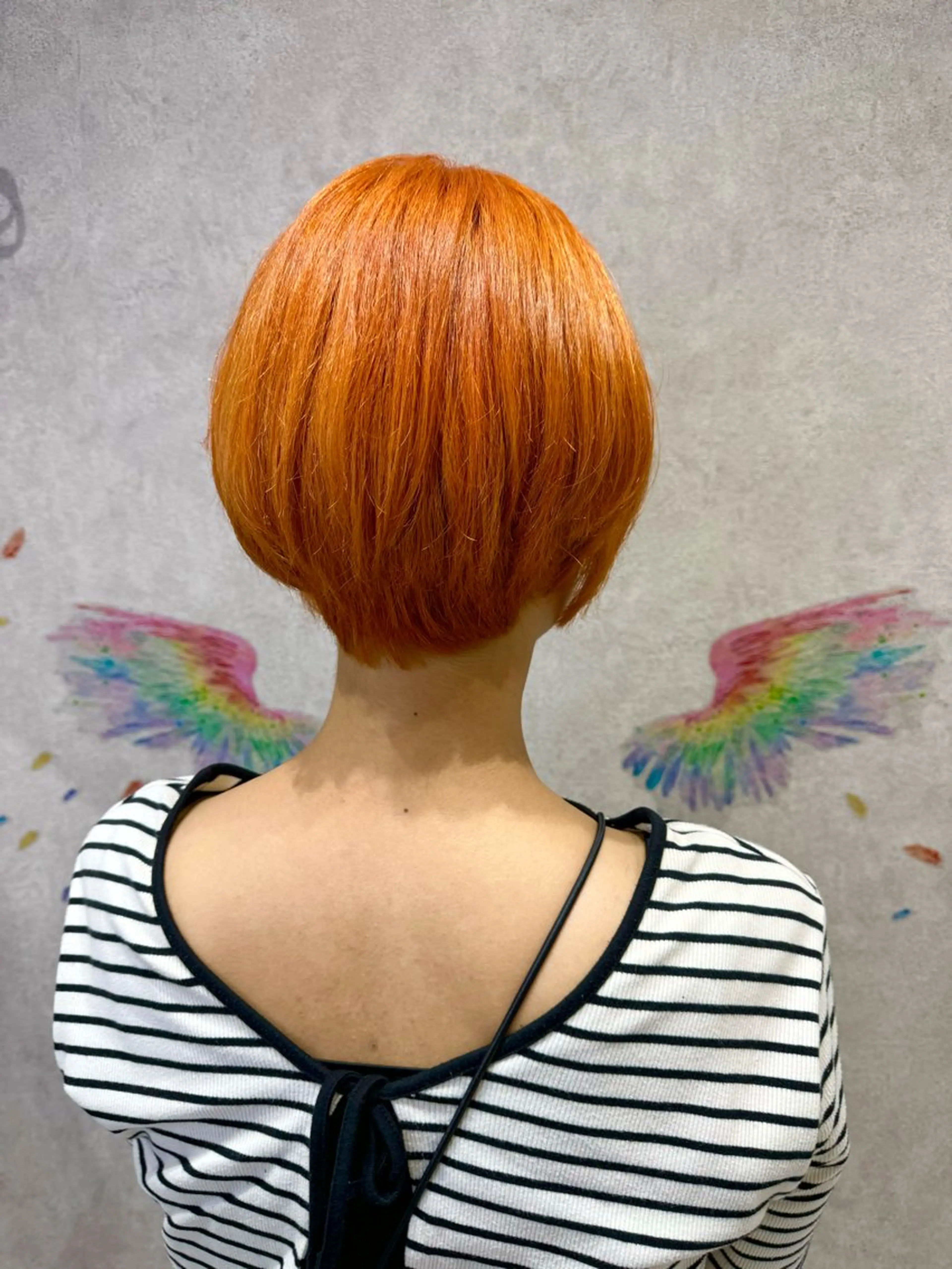 ショート カラー オレンジ ショートヘア 韓国ヘアー🦄ྀི オタク美容師🌈山本のヘアスタイル