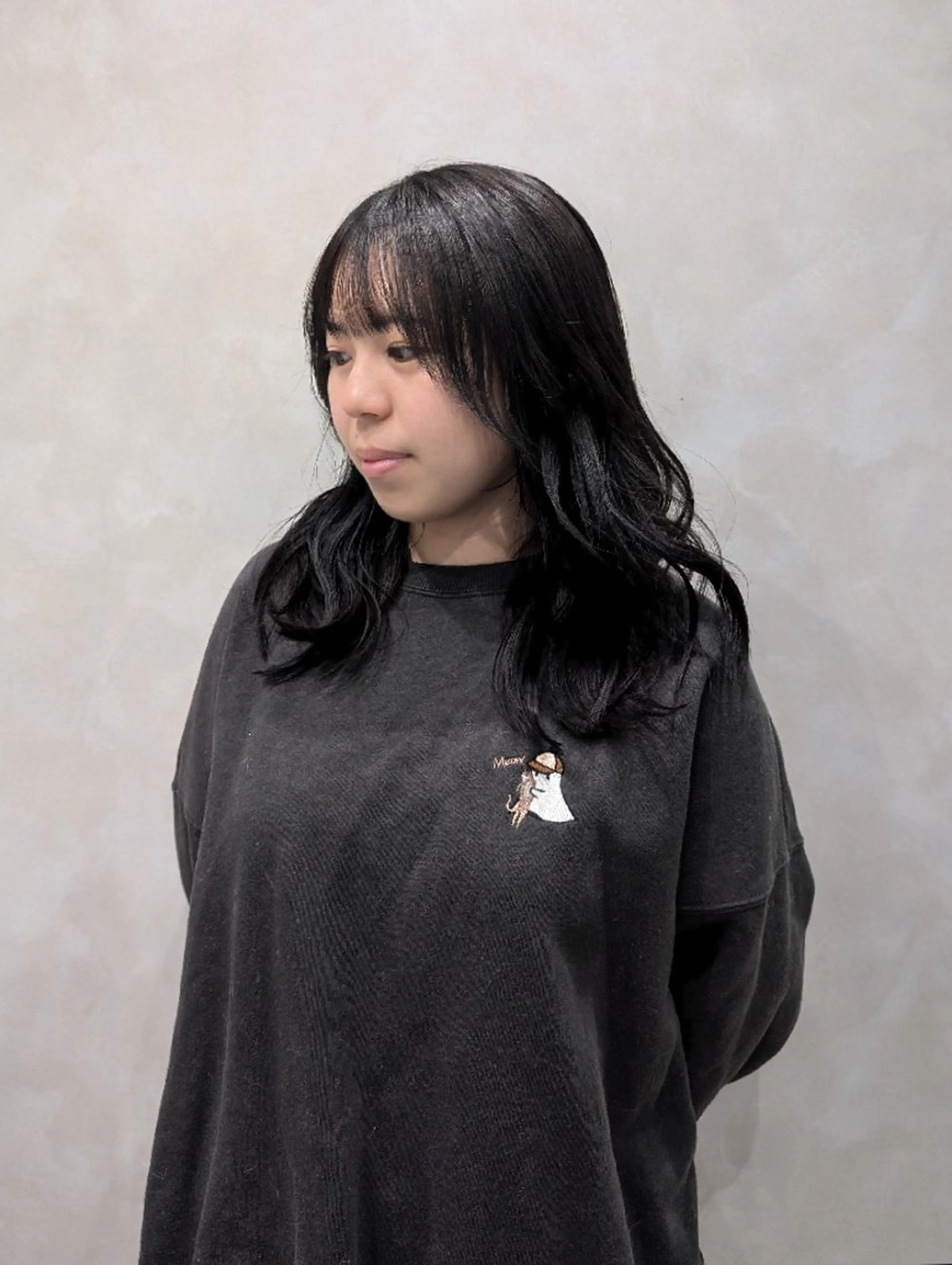 ロング カラー グレージュ くびれヘア 韓国風ヘア レイヤーカット カット ヘアカラー トリートメント SOYON豊田市駅店所属・髪質改善/ 上村旺武のヘアスタイル