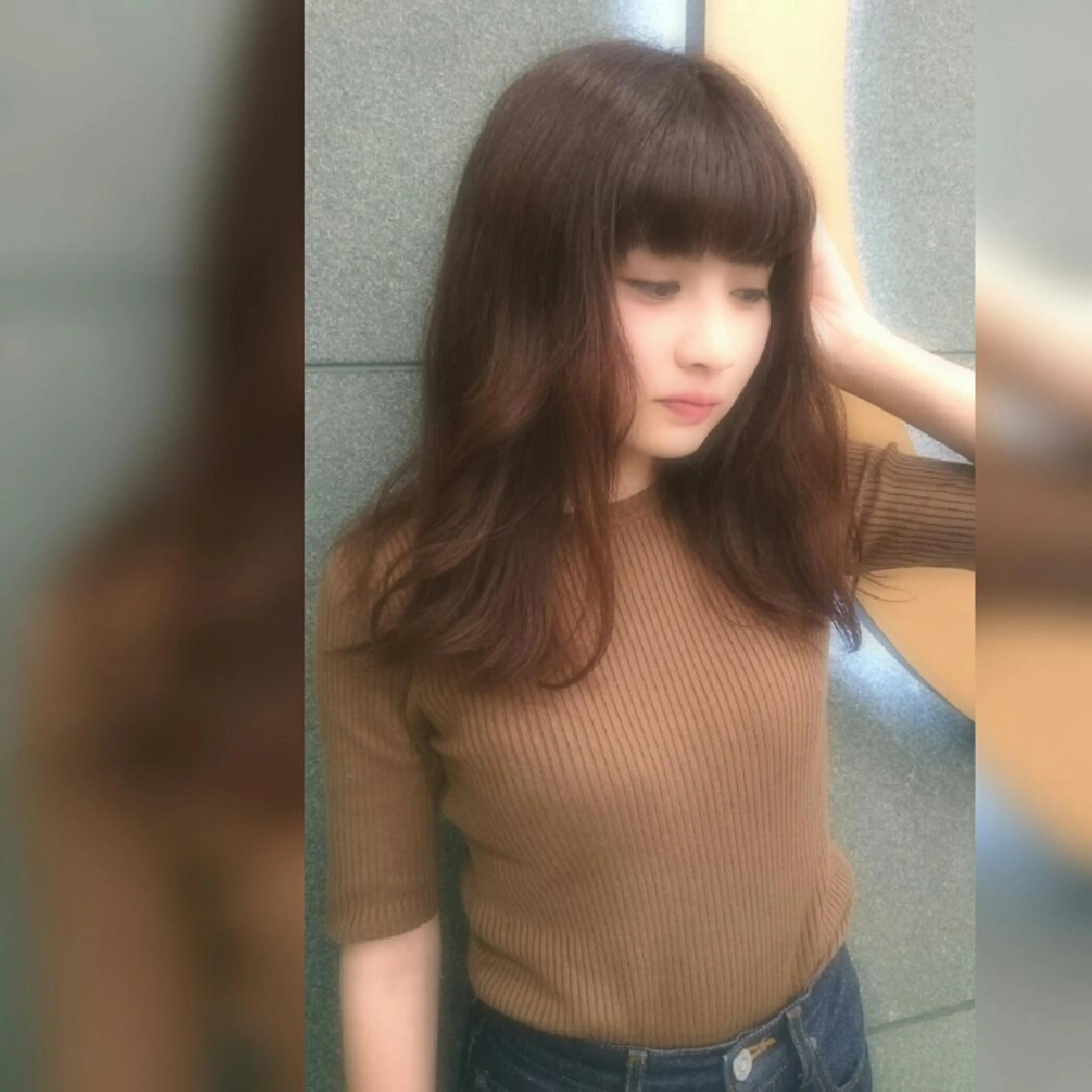 ロング カラー ma cherie 三浦直美のヘアスタイル
