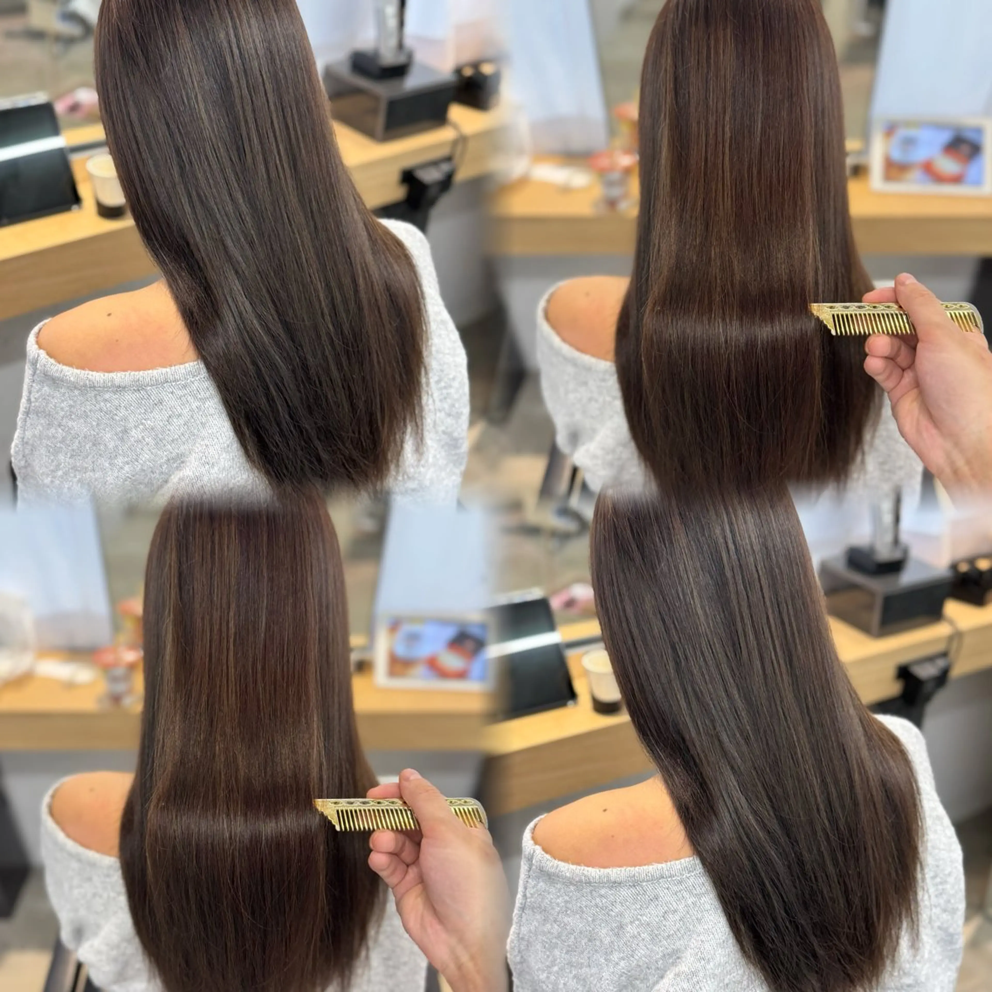 セミロング カット ヘアカラー leo/レディース モデル募集中❤️のヘアスタイル