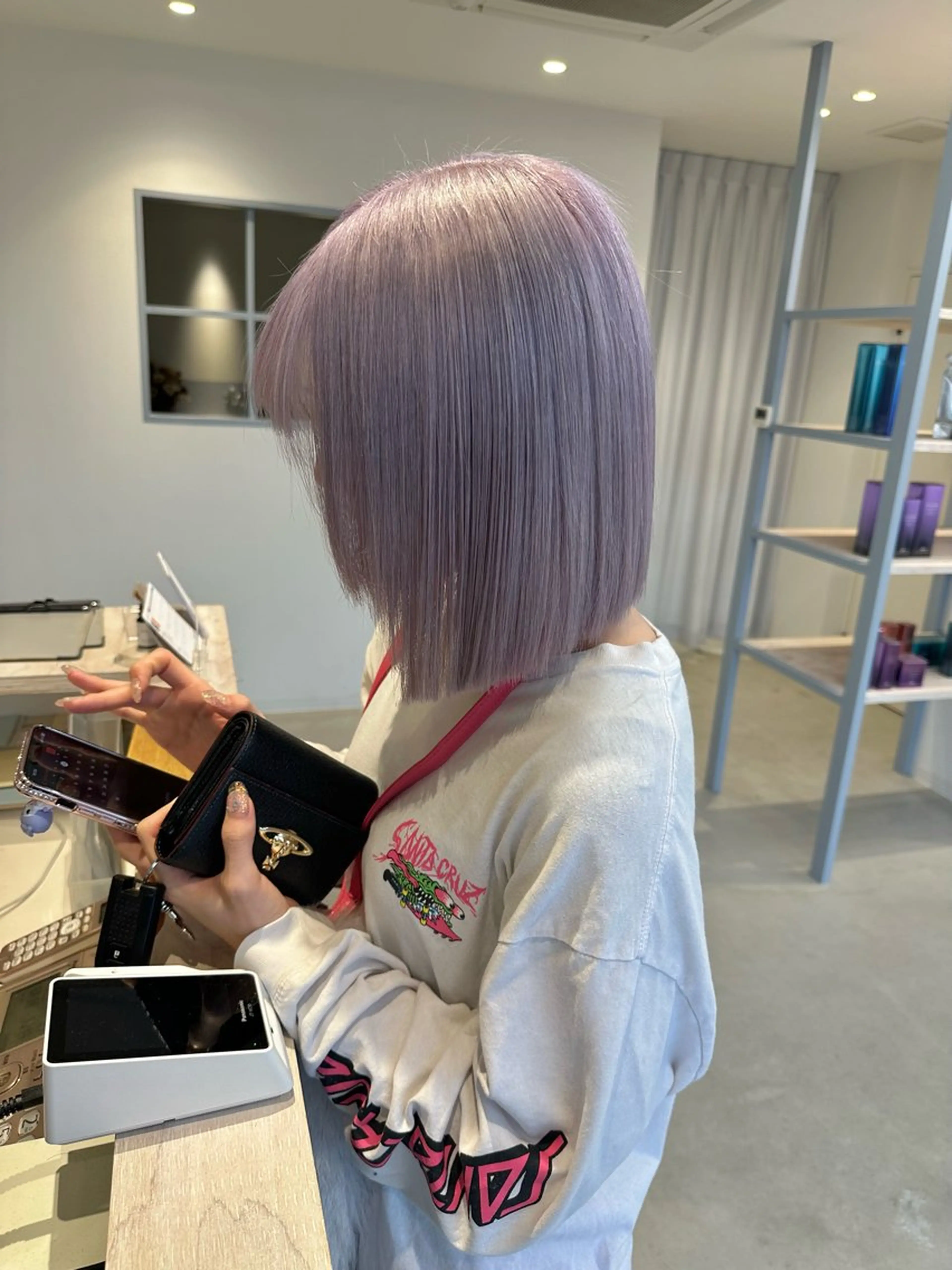 カラー バレイヤージュ ベージュカラー ブリーチ ブロンド ケアブリーチ ゆめ/ カラーモデル募集中のヘアスタイル