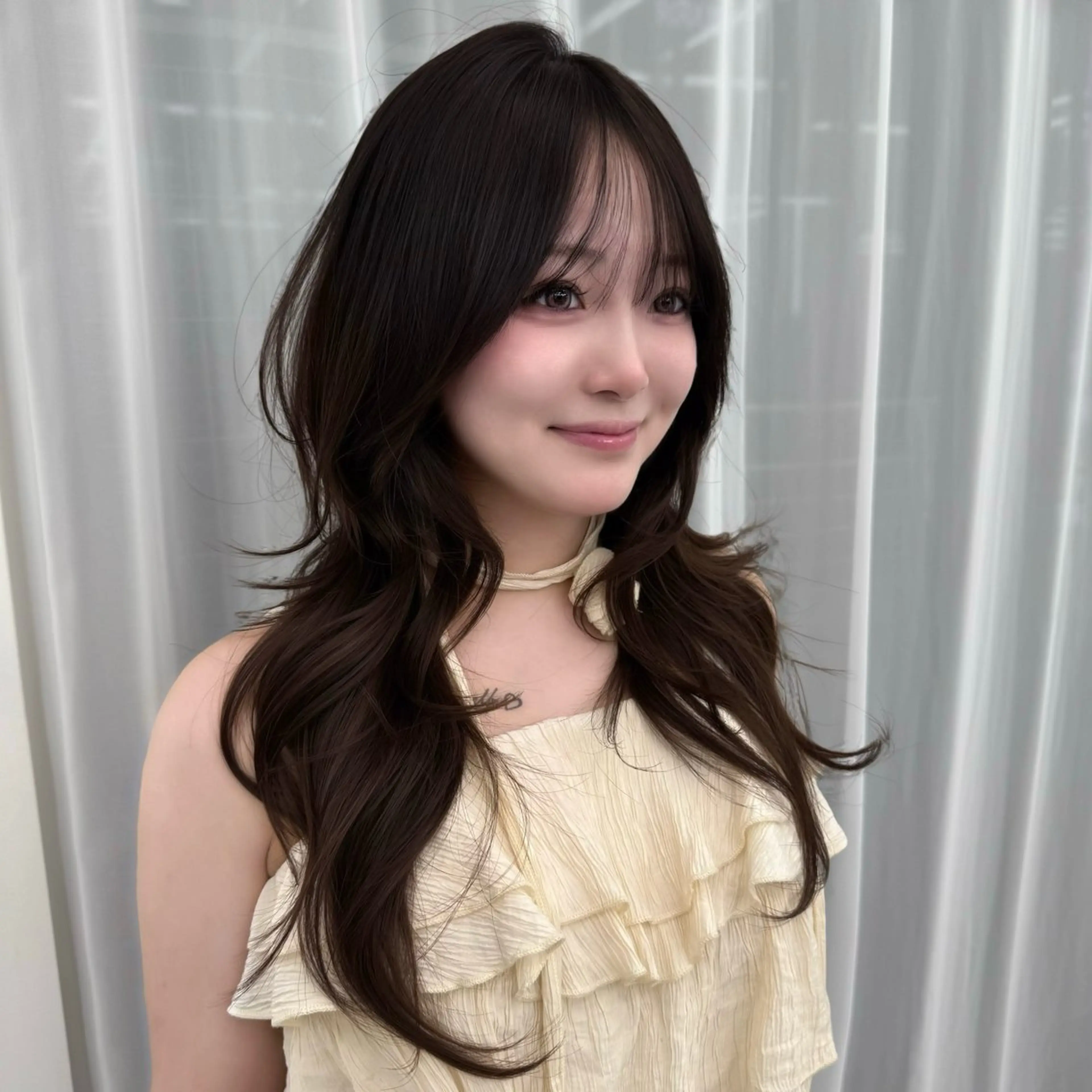 ロング カラー くびれヘア 髪質改善 韓国風ヘア レイヤーカット 似合わせカット カット ヘアカラー トリートメント 韓国ヘア🇰🇷× 髪質改善🫧テルのヘアスタイル