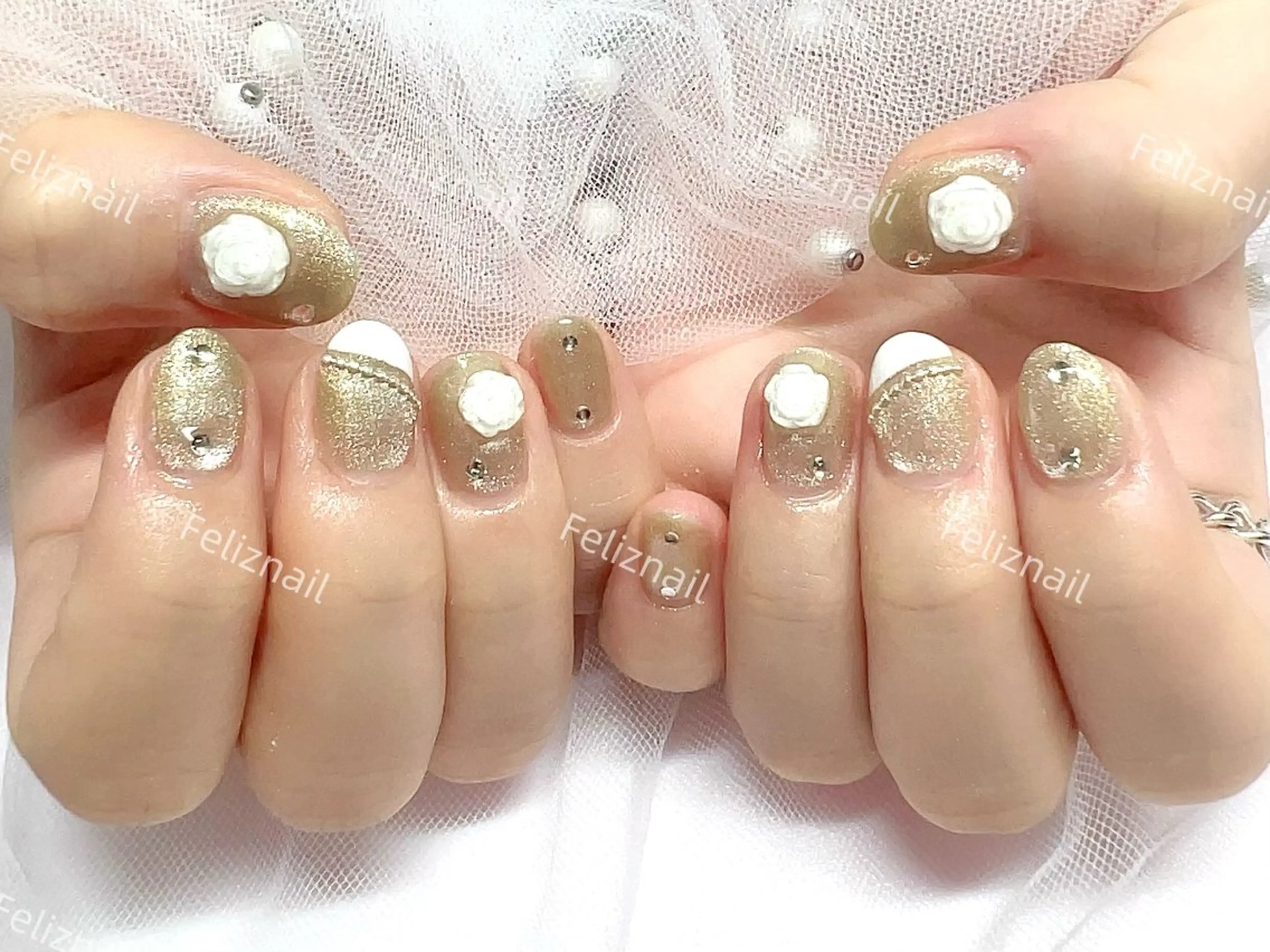 ネイル ジェルネイル グラデーション 韓国ネイル マグネットネイル オフィスネイル ユキカ （ネイリスト）のネイルデザイン