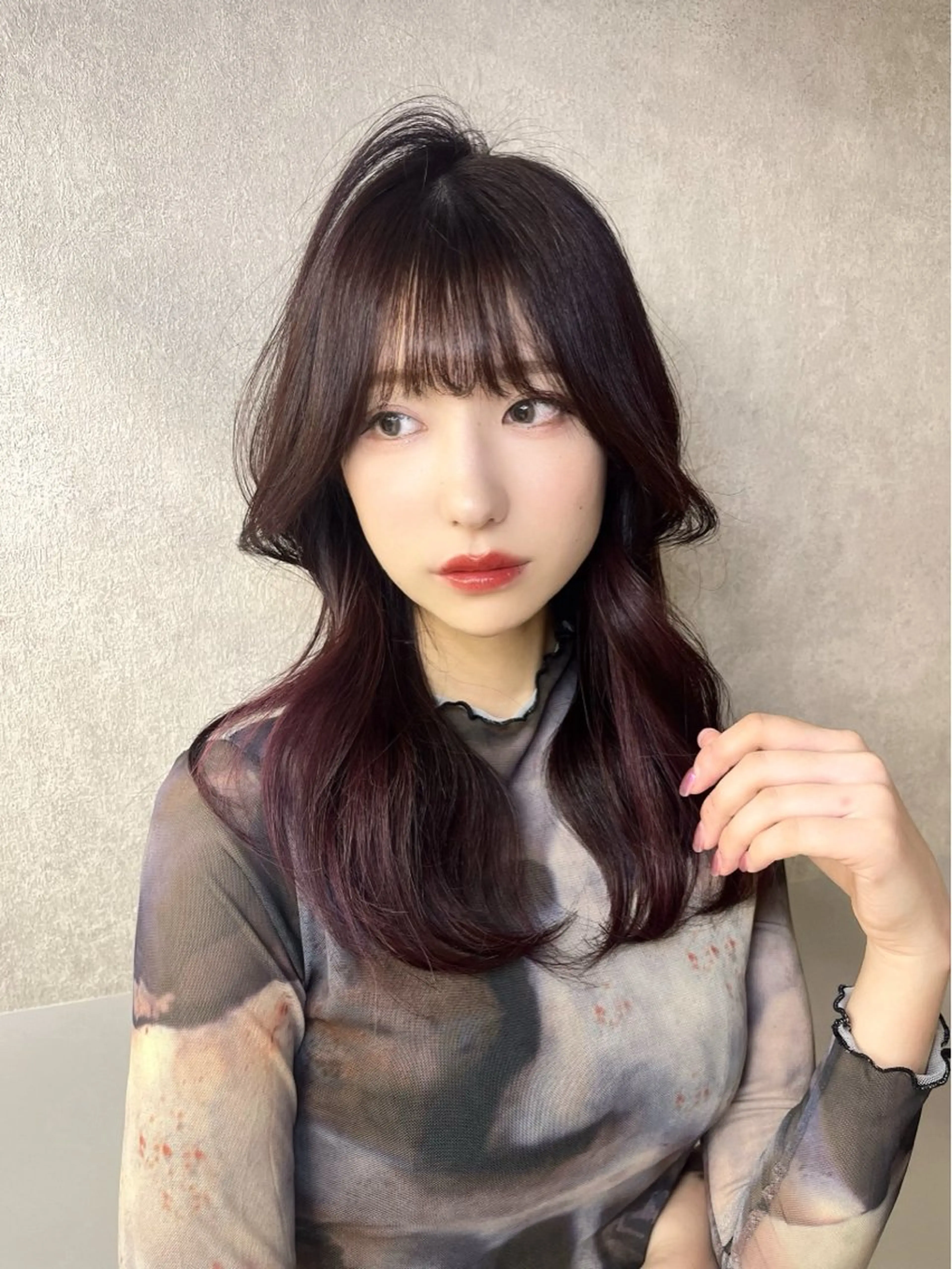 カラー 韓国🇰🇷レイヤー 透明感/秀瑛🩶のヘアスタイル