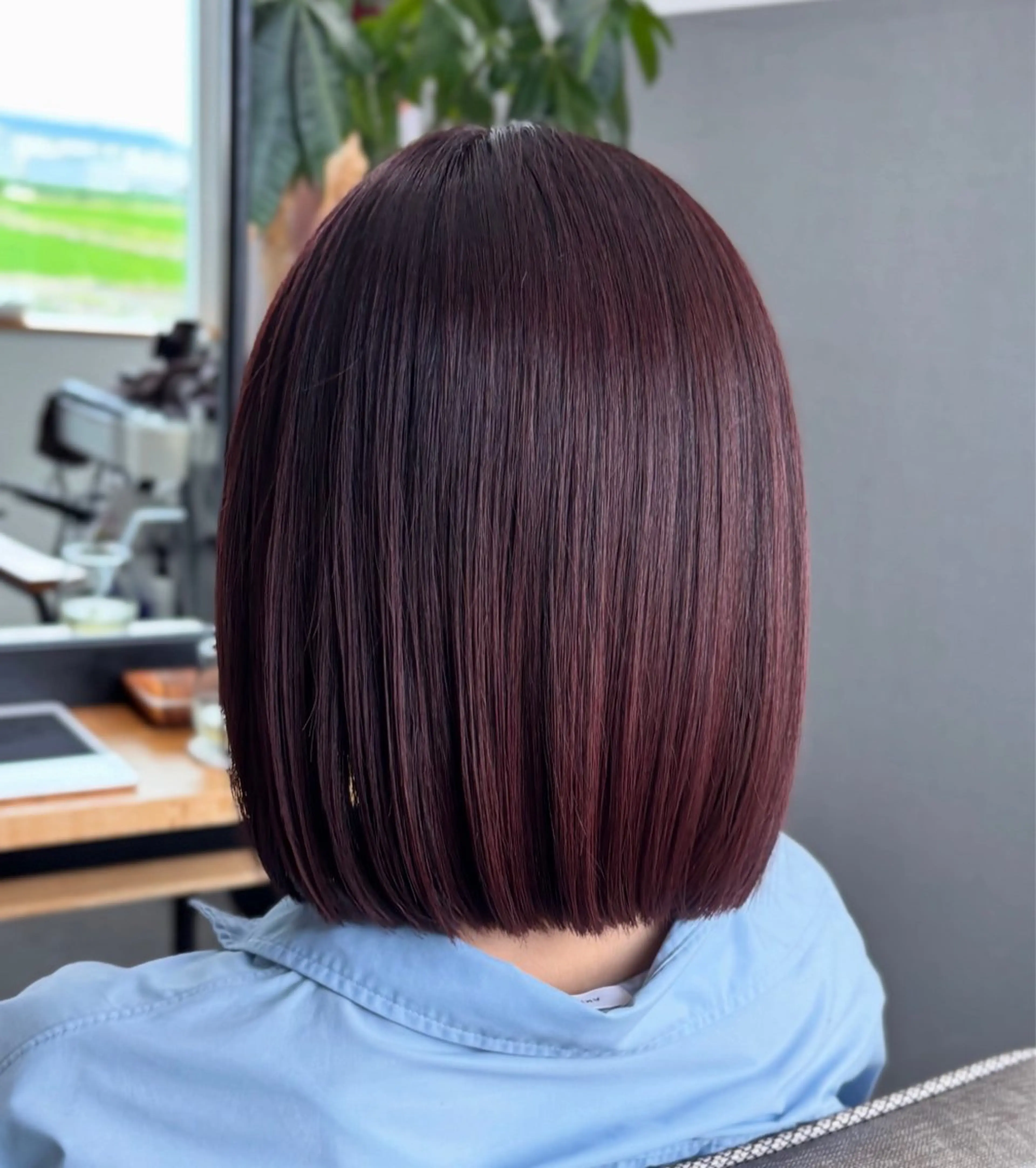 ミディアム カラー ブラウンカラー ラベンダーカラー ラベンダーブラウン ボブ ヘアカラー トリートメント KOKUA【コクア】所属・松川優真 【髪質改善】のヘアスタイル