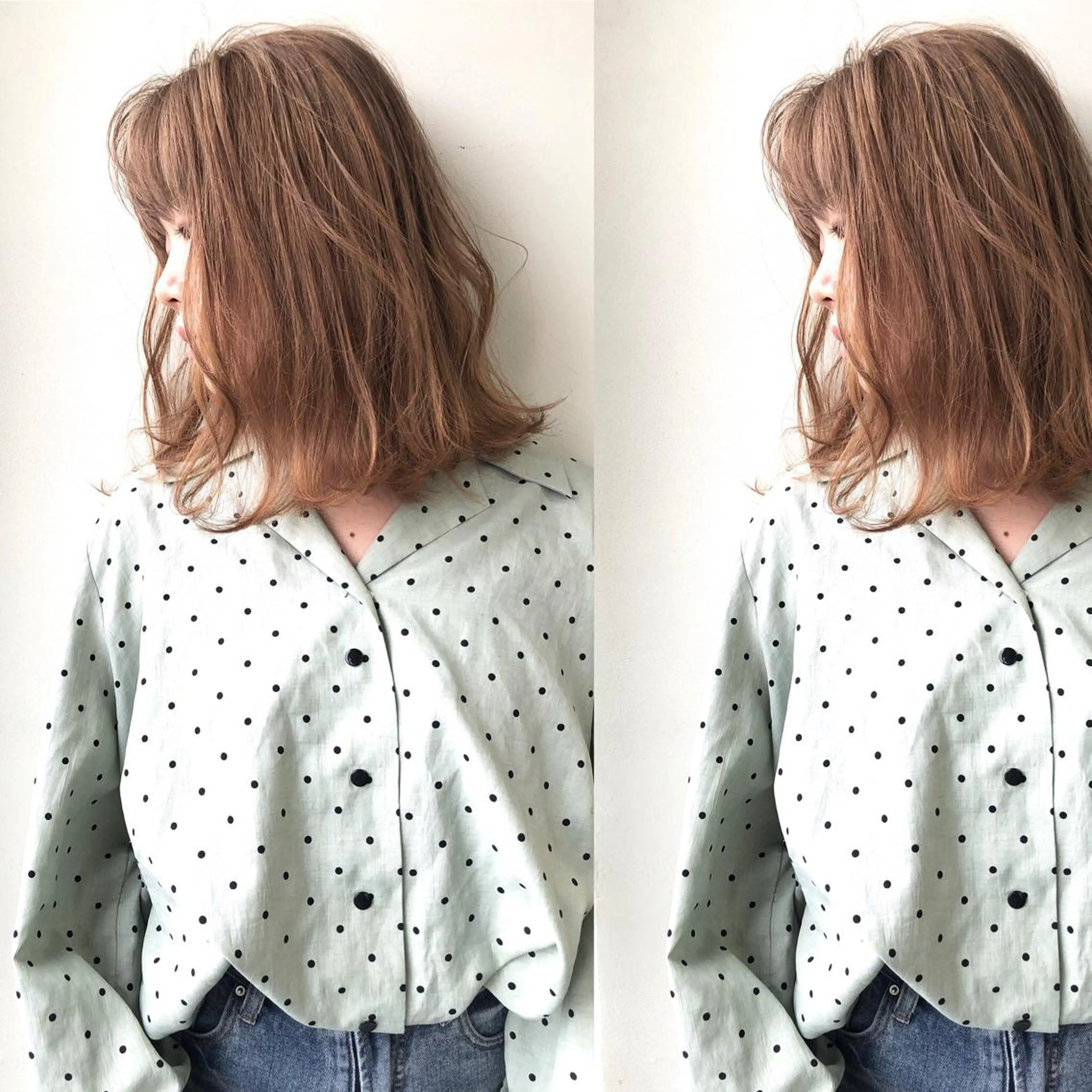 ミディアム カット ヘアカラー トリートメント 小澤大輔 YOLO hairのヘアスタイル