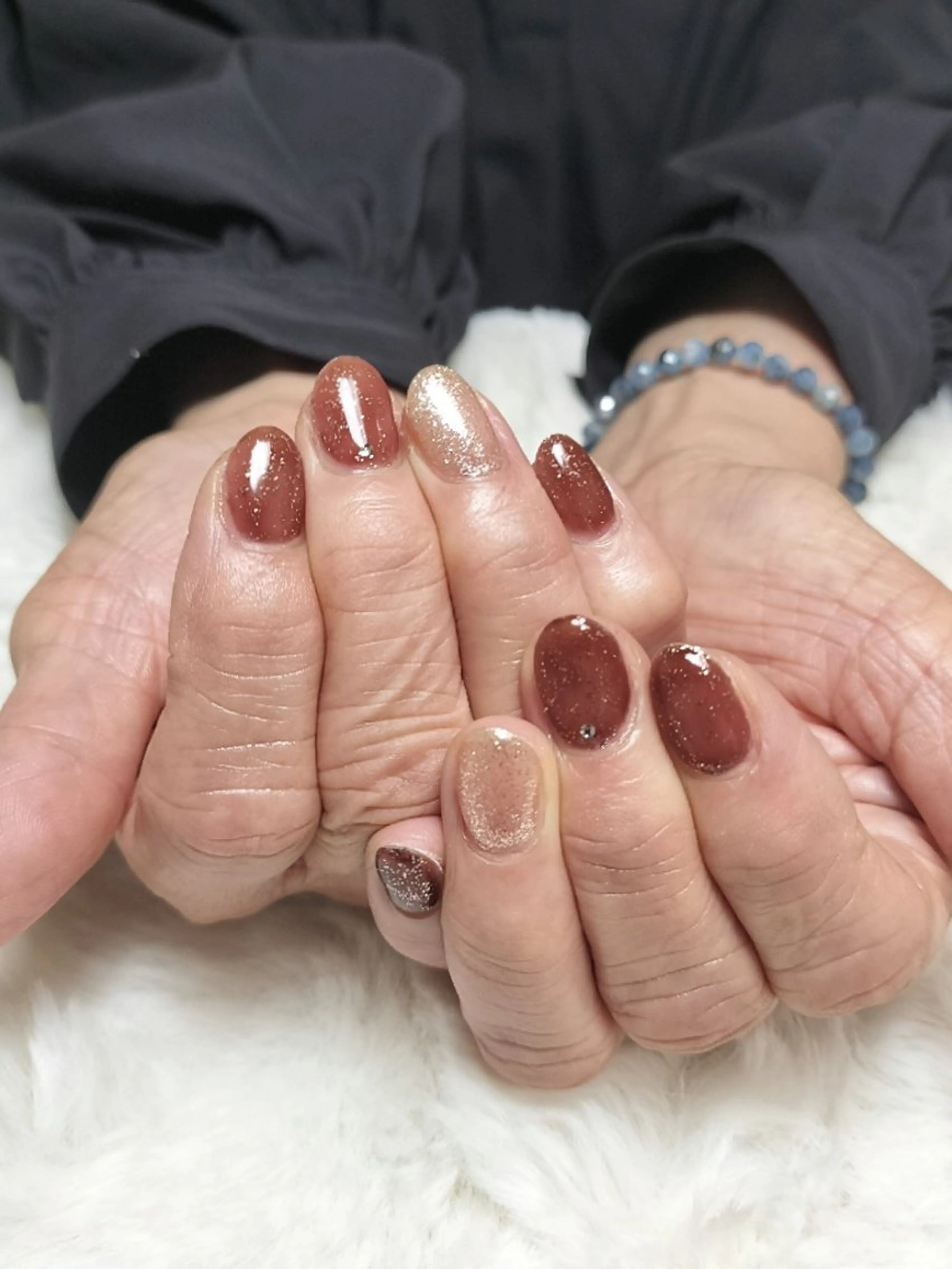 ネイル ブラウン ワンカラーネイル megumi. sのネイルデザイン