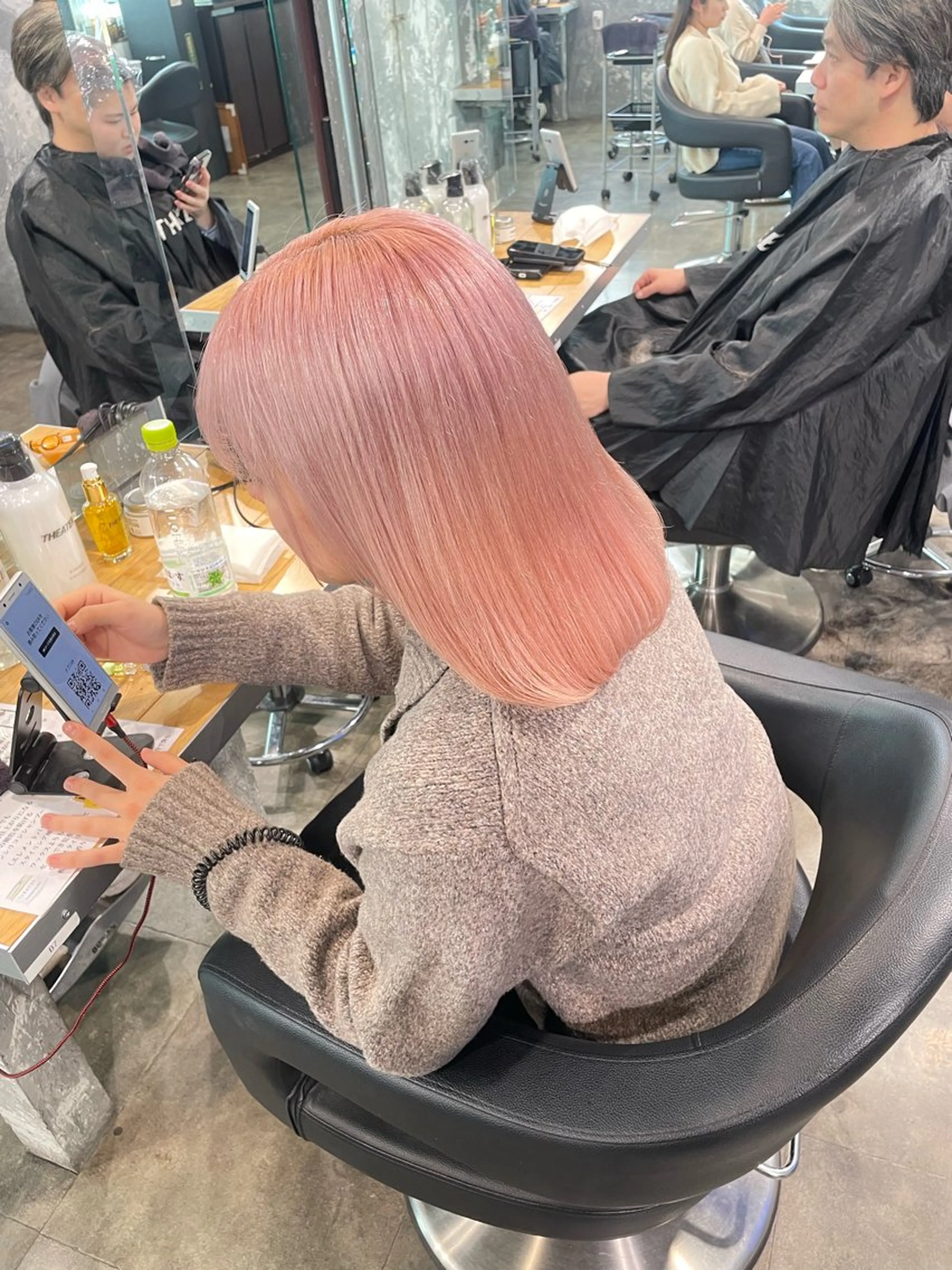 ミディアム カラー ヘアカラー ハイトーン 横浜💞ミオのヘアスタイル