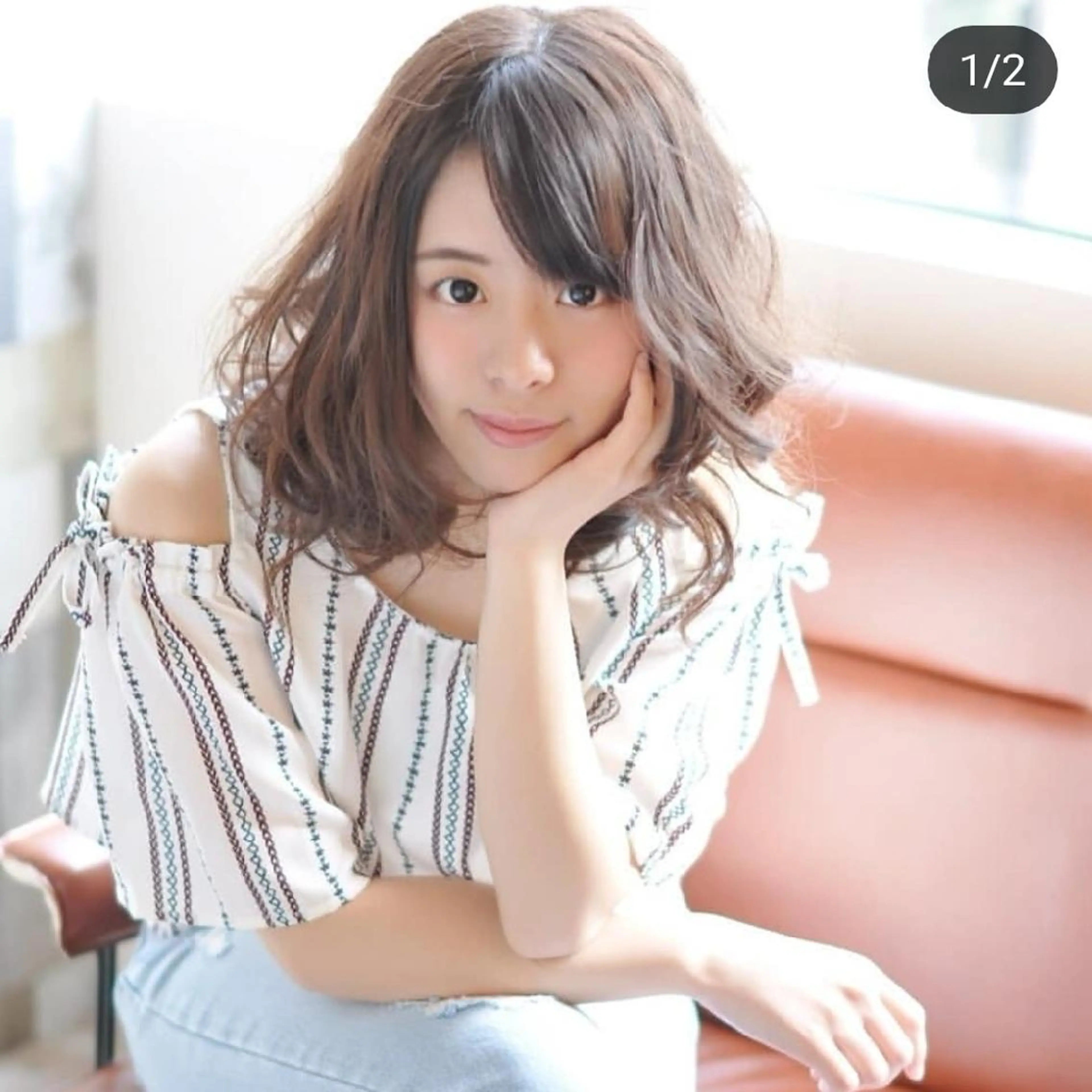 カラー パーマ Aile所属・酸性ストレート／カラ ー/山下高明のヘアスタイル