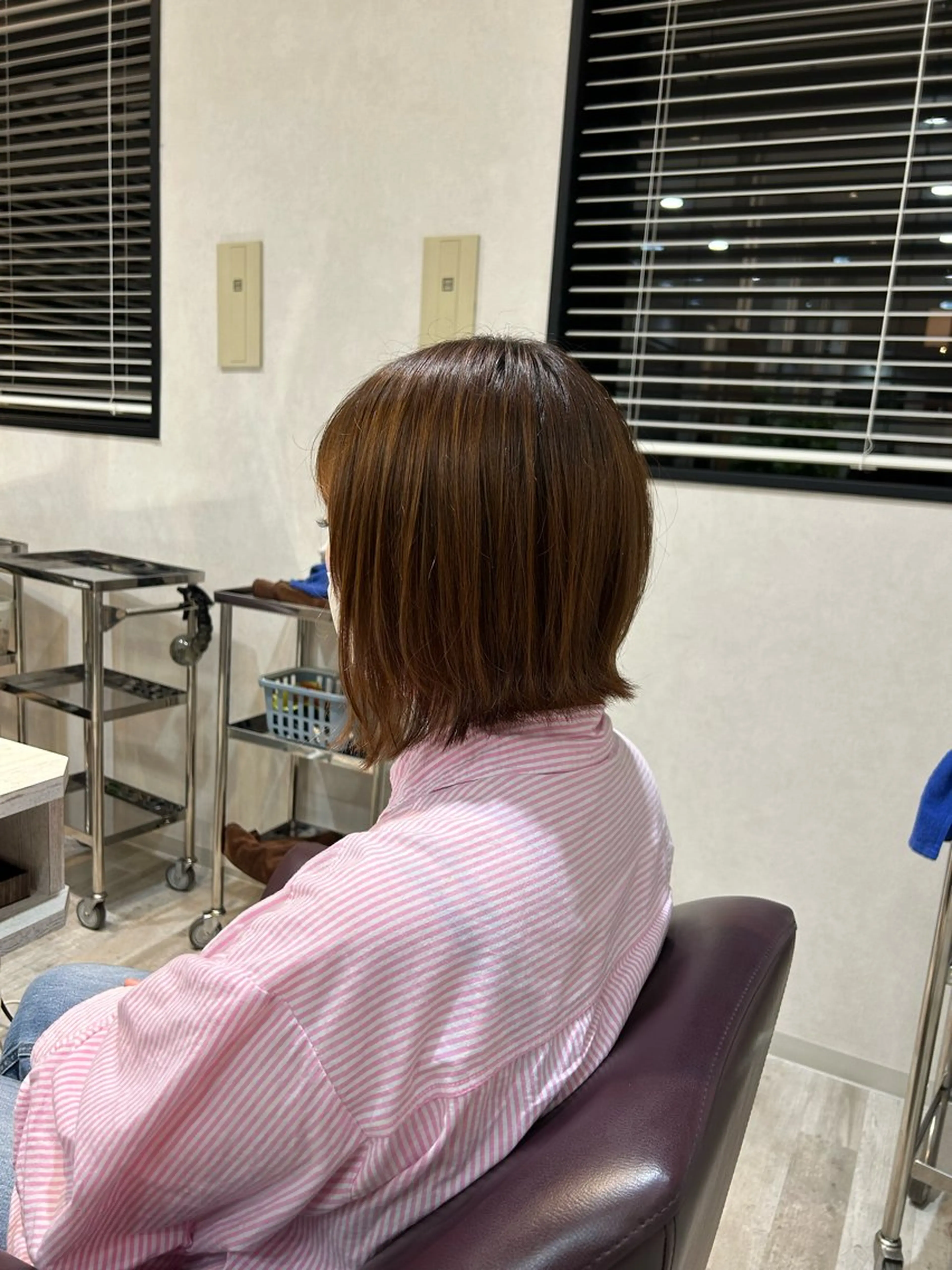 ミディアム カラー ボブ カット ヘアカラー Breath by first 富谷【ブレス バイ ファースト 富谷】所属・田口 舞衣のヘアスタイル