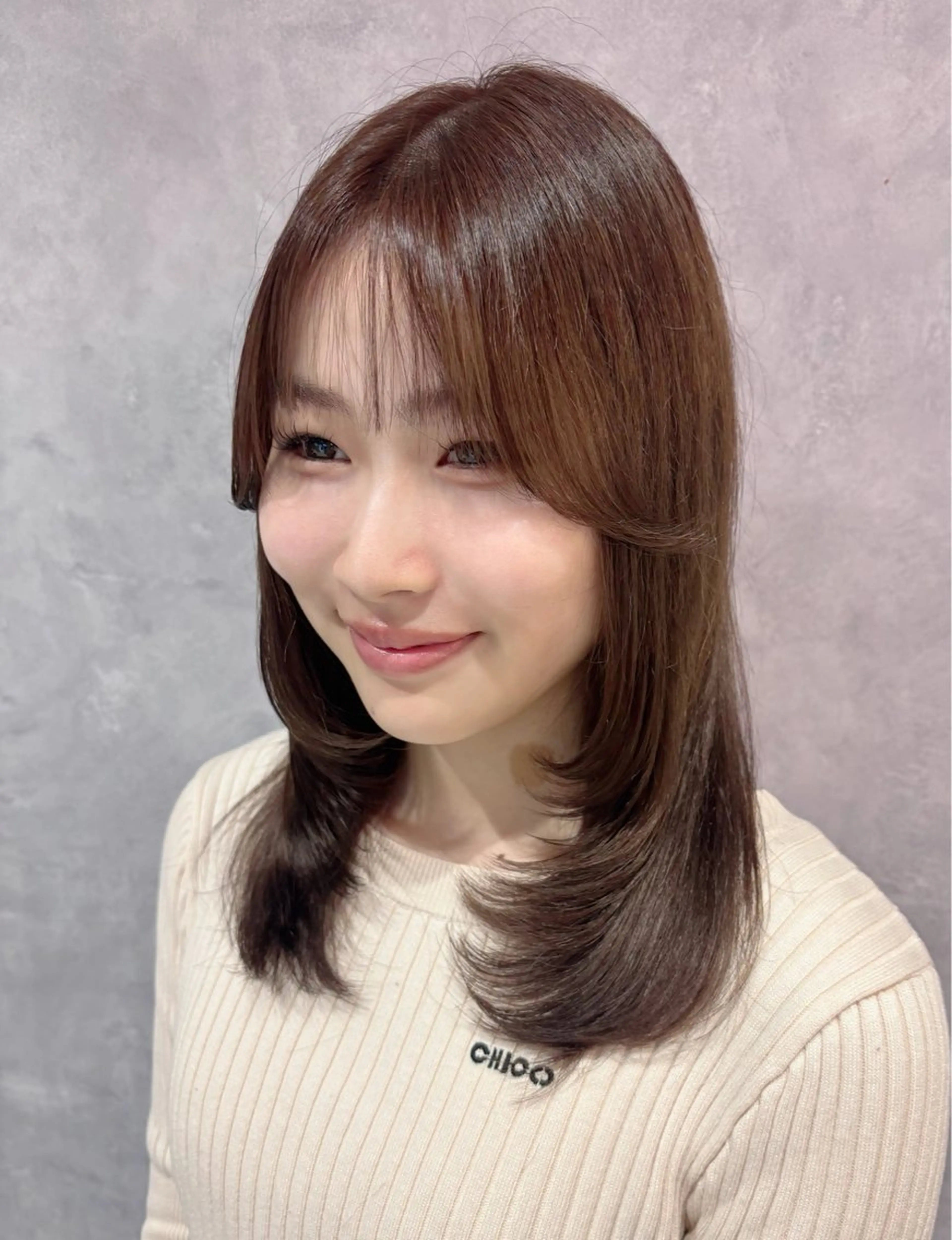 ミディアム カット ヘアカラー トリートメント 中田 沙希 🫧髪質改善🫧のヘアスタイル