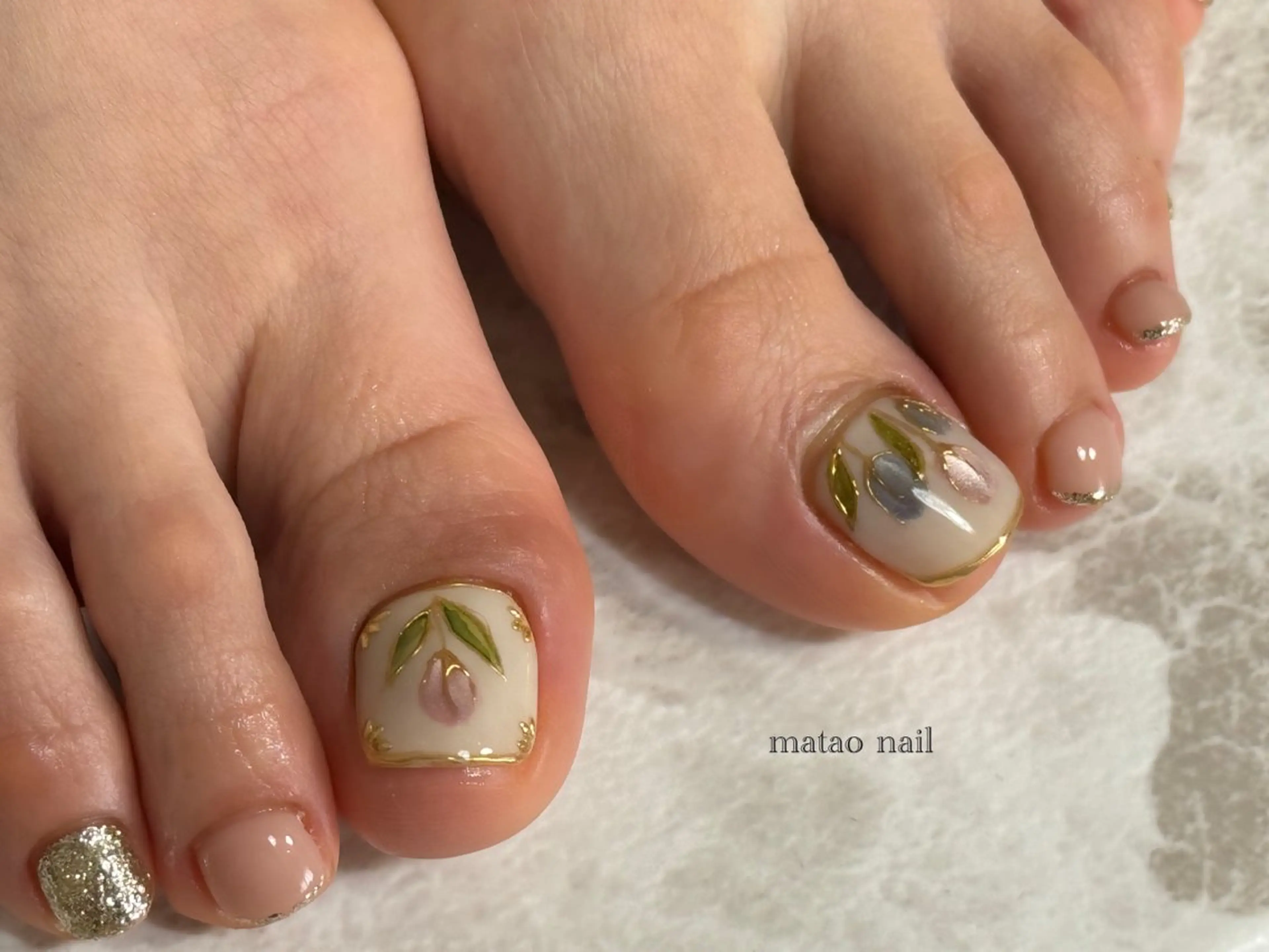 ネイル フットネイル 春ネイル フットネイル matao nailのネイルデザイン