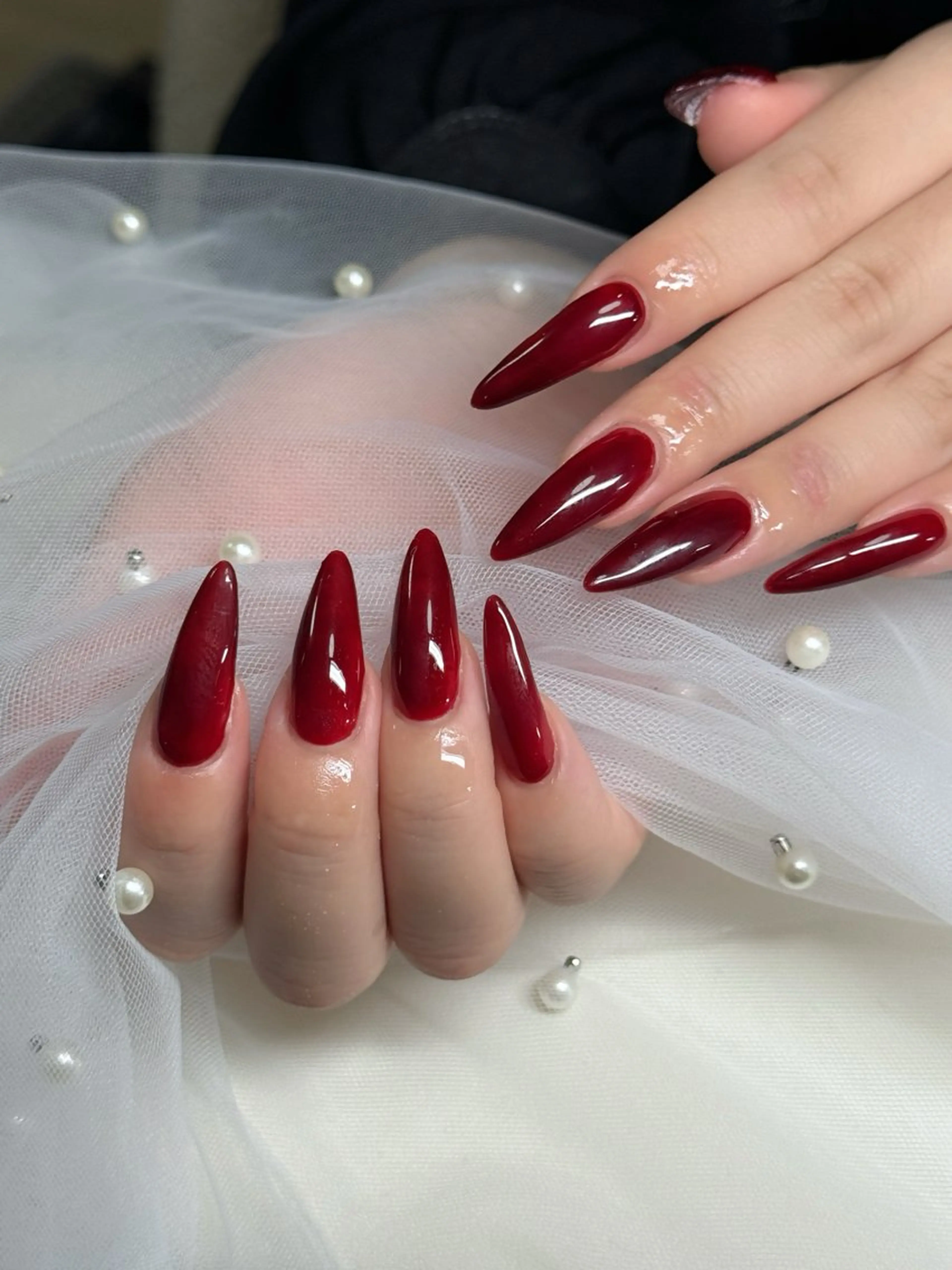ネイル フットネイル フレンチネイル グラデーション 韓国ネイル ロングネイル ハンドネイル Hani Nail Salonのネイルデザイン