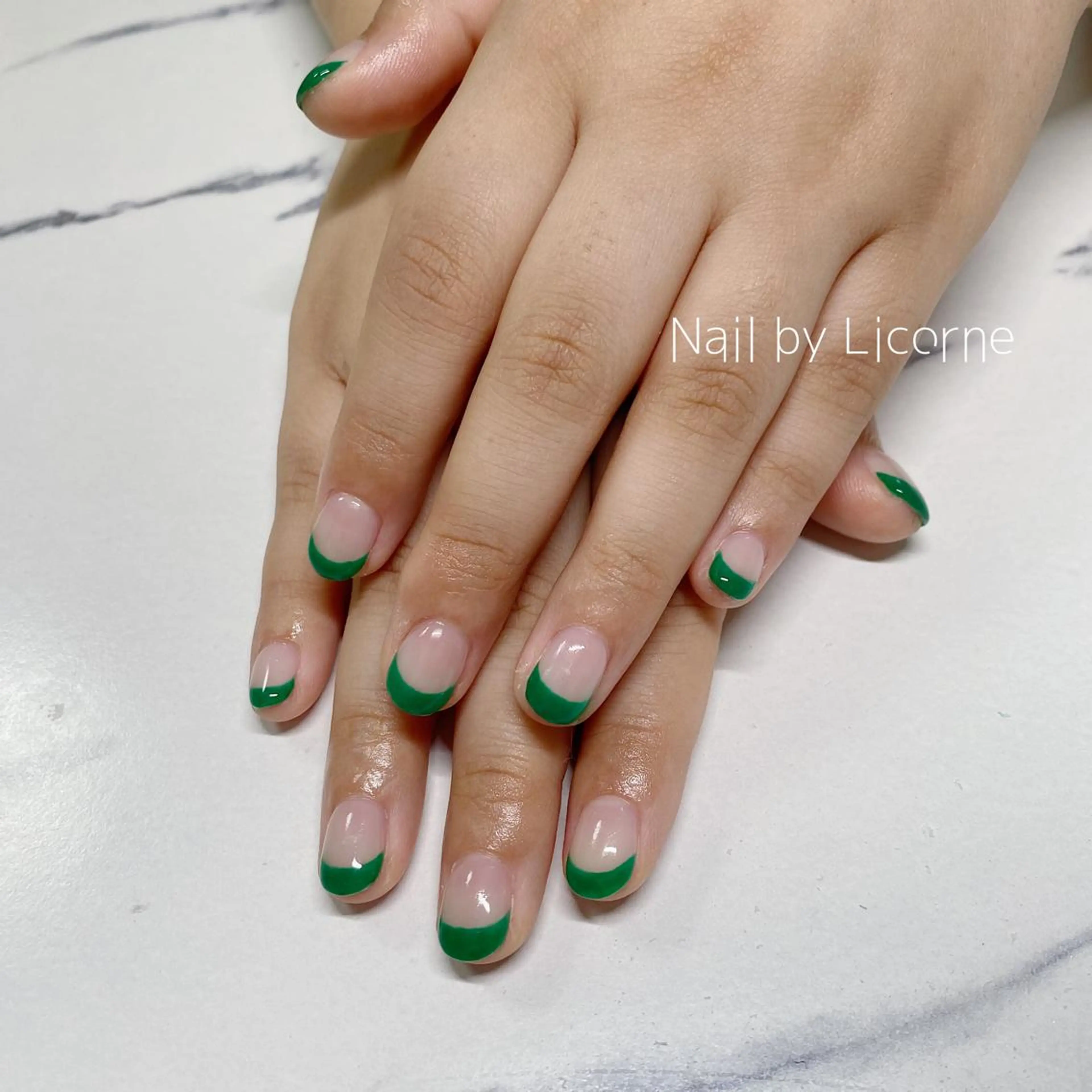 ネイル アートネイル オーロラネイル フレンチネイル 氷ネイル・うるうるネイル マグネットネイル ハンドネイル Nail by Licorneのネイルデザイン