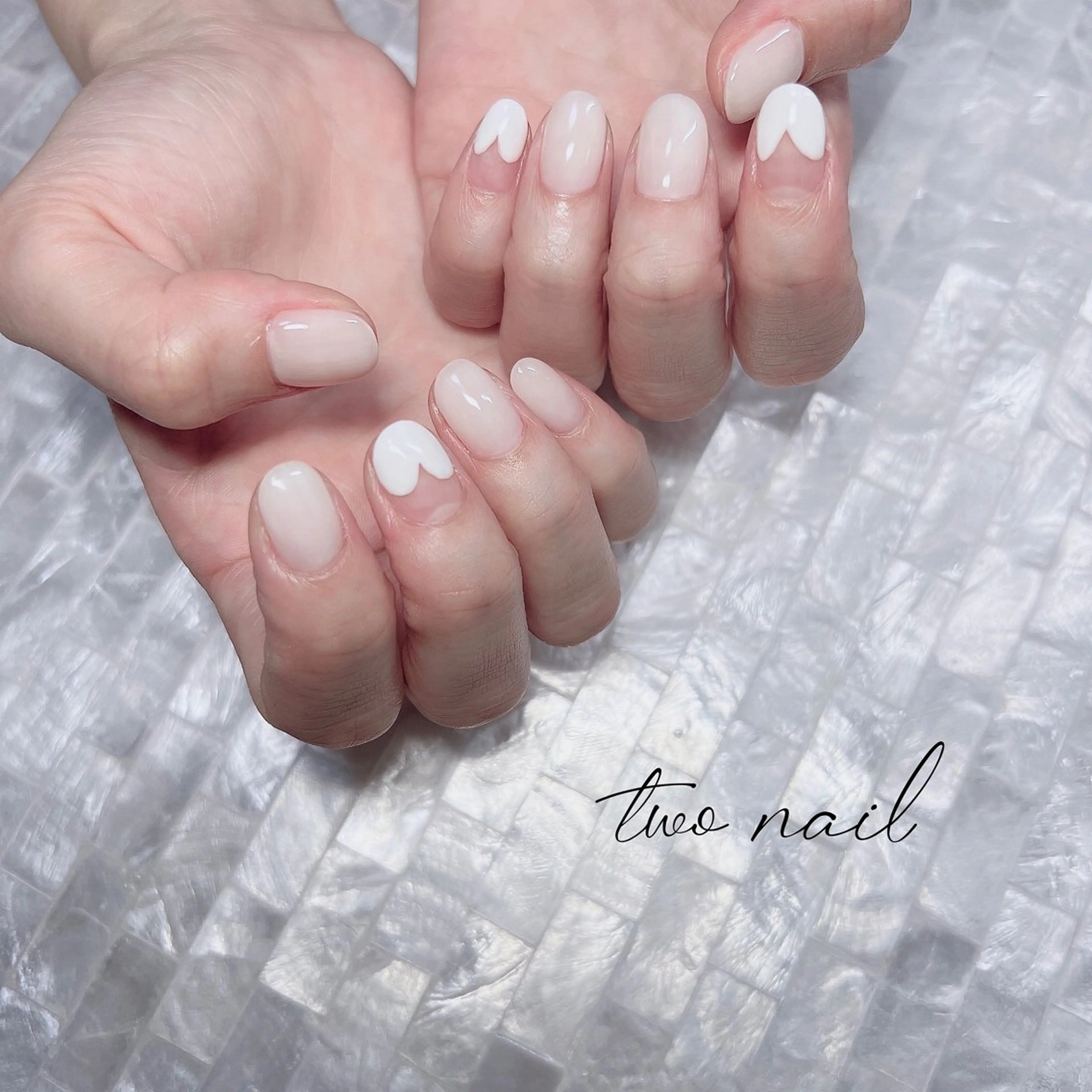 ネイル アートネイル フットネイル ハート ニュアンスネイル オフィスネイル ハンドネイル two nailのネイルデザイン