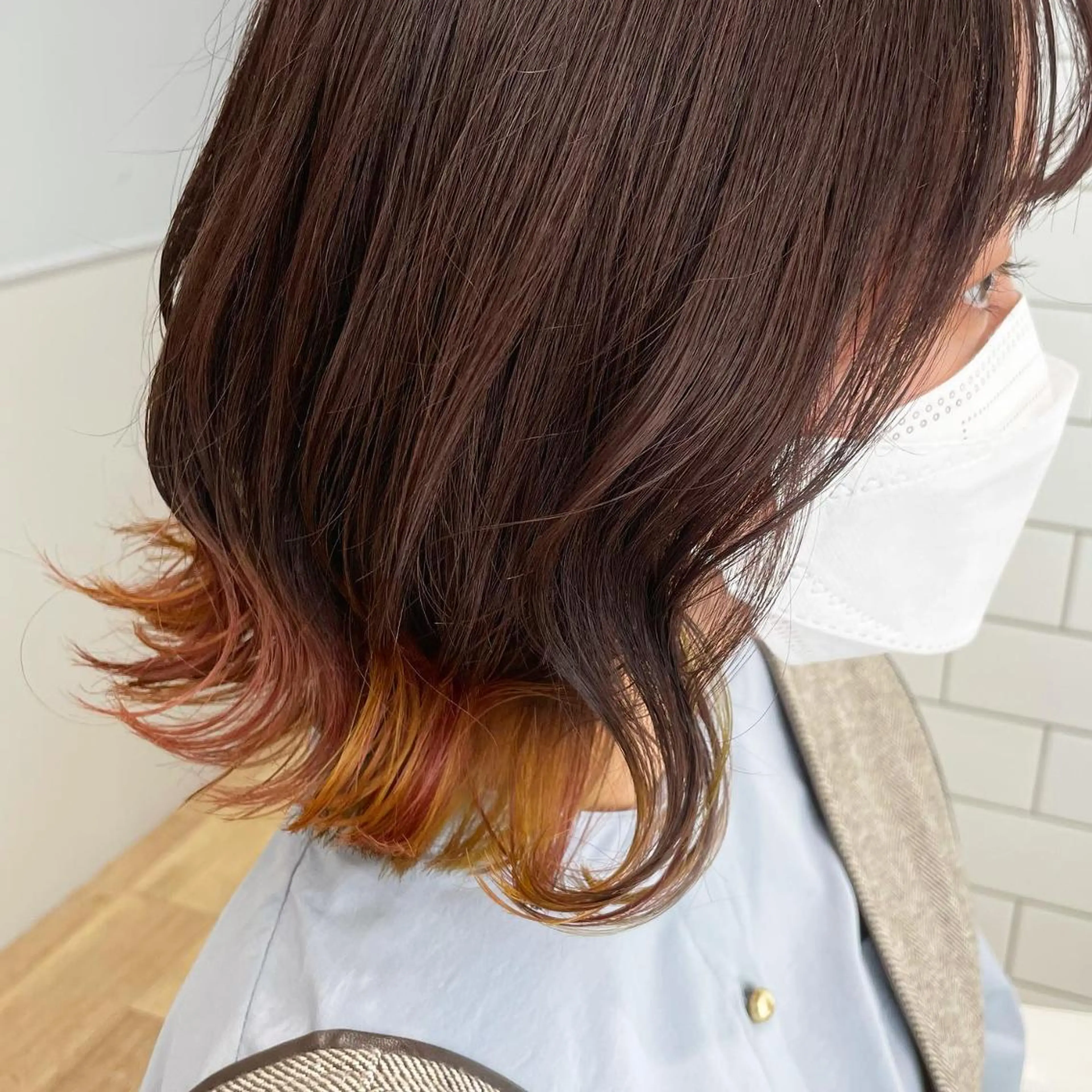 ミディアム カラー パーマ ヘアアレンジ メンズ キッズ ネイル マツエク・マツパ メンズインナーカラー インナーカラー 🫧垢抜けヘア🫧 SHIORIのヘアスタイル