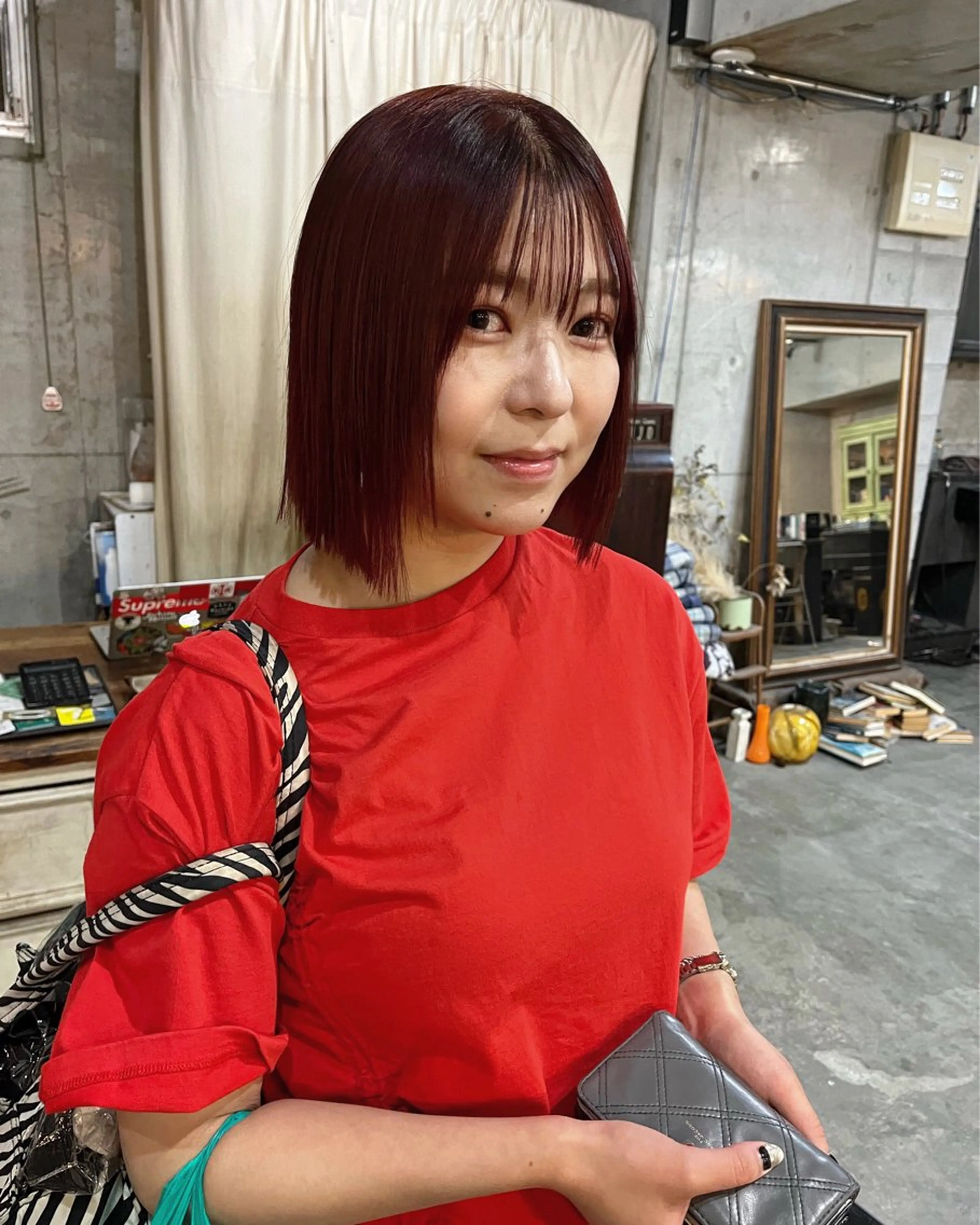 ショート カラー パーマ ヘアアレンジ キッズ デザインパーマ ハイライトIkumiのヘアスタイル