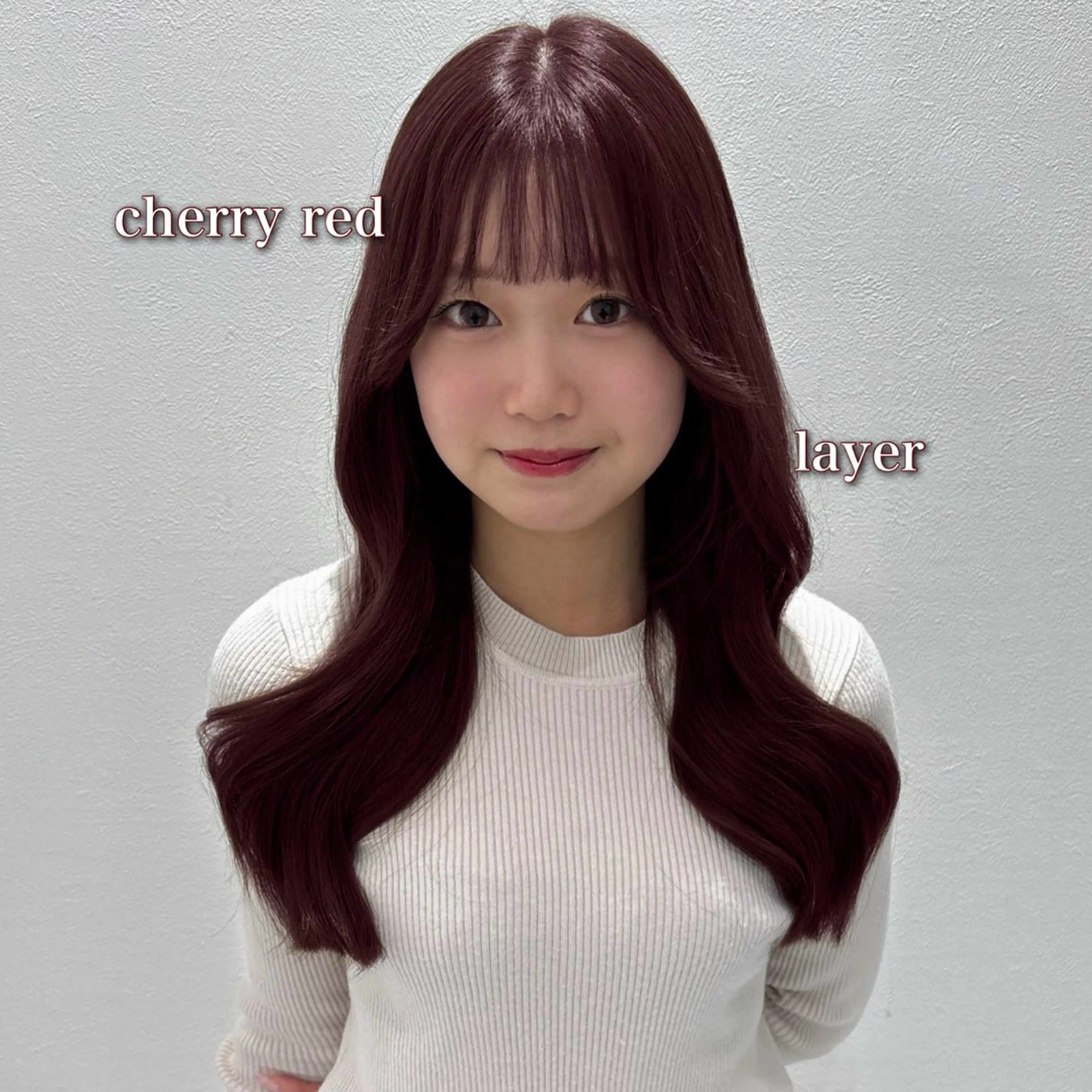 ロング カラー ヘアアレンジ 黒髪 ブリーチ ボルドーカラー ケアカラー 透明感カラー ヘアカラー トリートメント ヘッドスパ ヘアセット ブリーチなし暖色🥀 レイヤーカットひのきのヘアスタイル