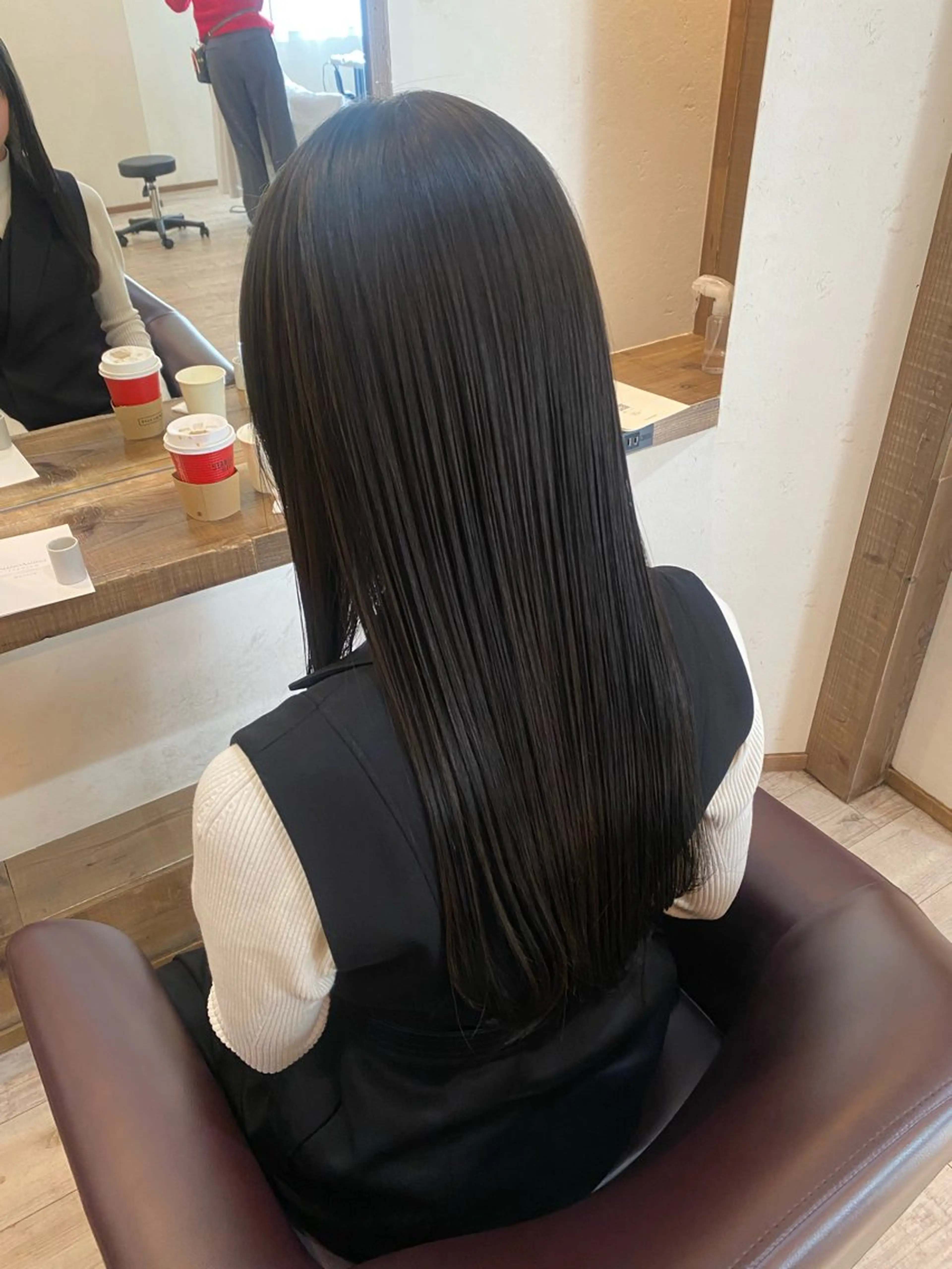 ミディアム カラー 髪質改善 トリートメント ヘアカラー トリートメント 🍑 モモカ🍑のヘアスタイル