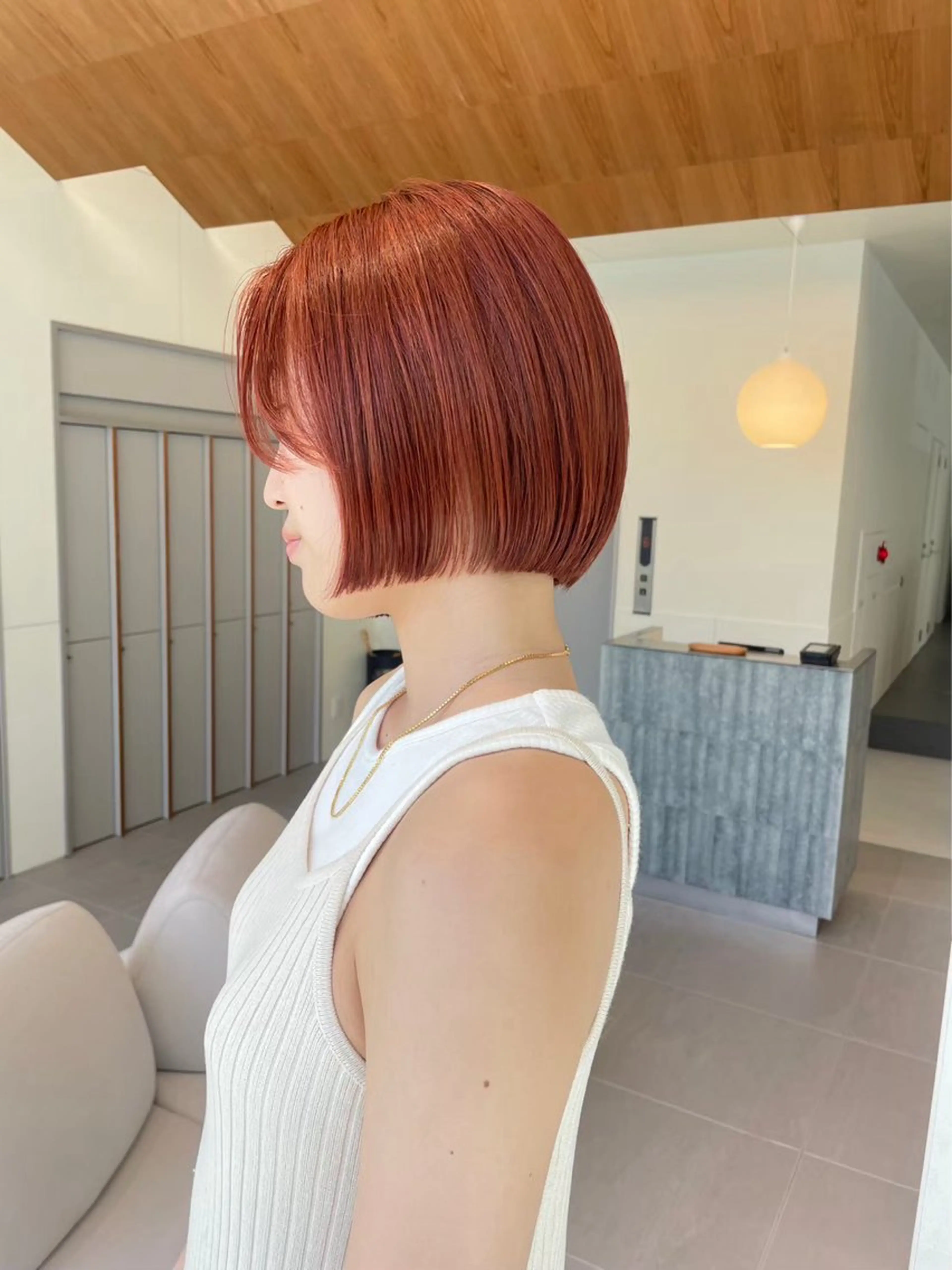 ミディアム カラー オレンジ ヘアカラー LOREN AO所属・名古屋透明感カラー /LOREN RIOのヘアスタイル