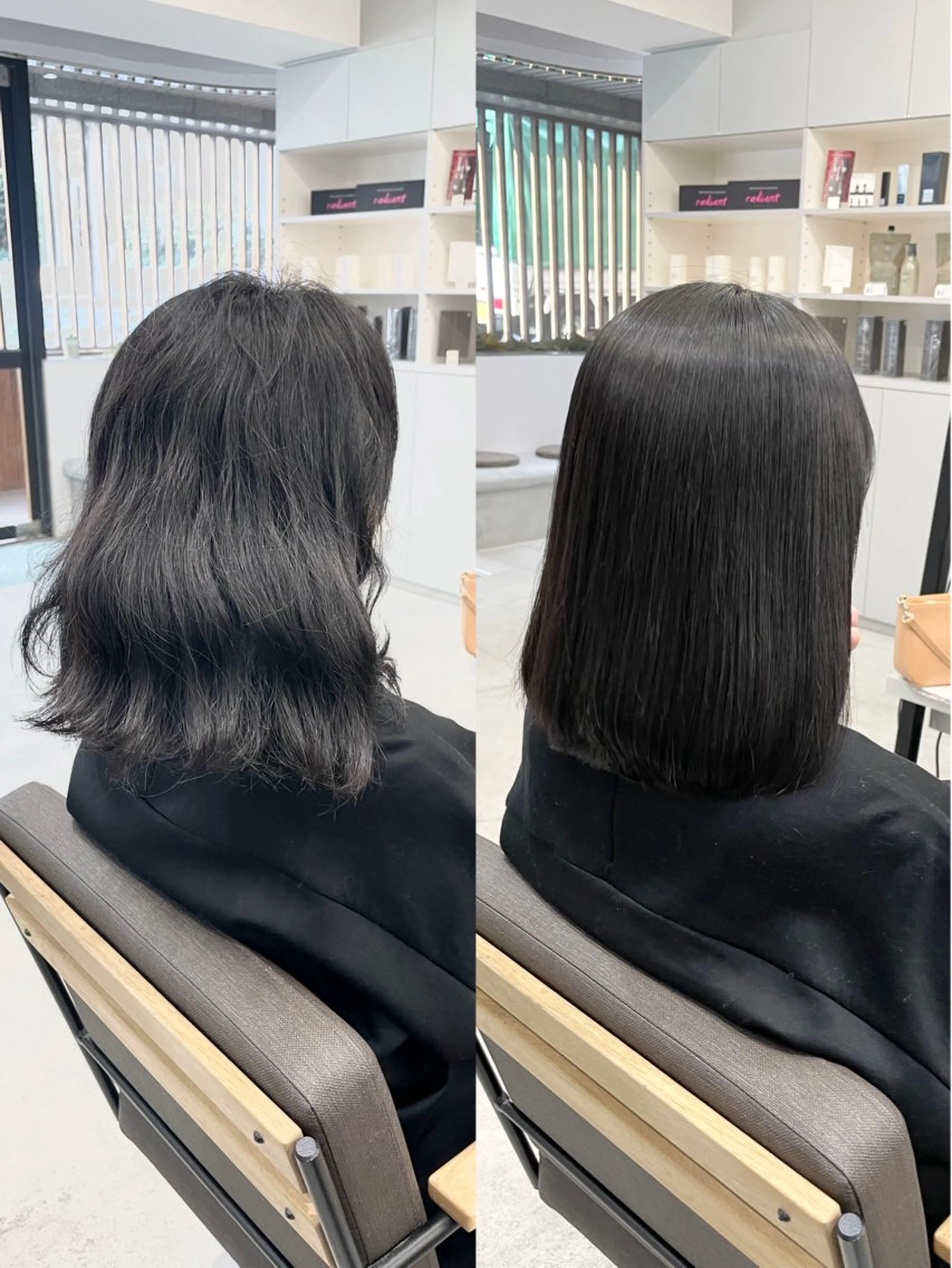 ミディアム カラー パーマ ミディアムパーマ 髪質改善 縮毛矯正 ストレートパーマ カット ヘアカラー 縮毛矯正 トリートメント 美髪への最善策を貴方 へ✨凄い艶髪✨萩原のヘアスタイル
