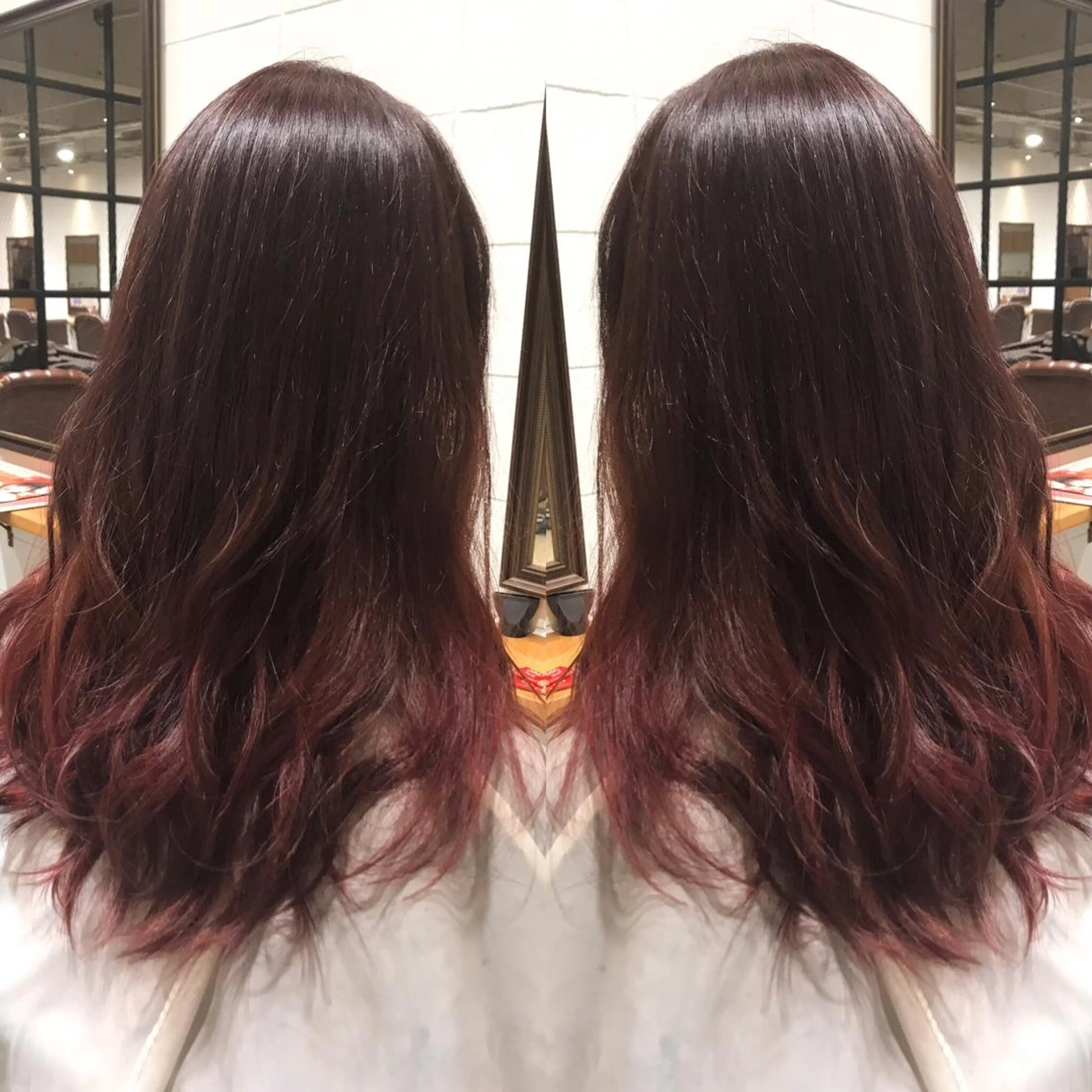 セミロング カラー パーマ ヘアアレンジ メンズ メンズハイライト グラデーションカラー ハイライトカラー ピンクカラー 外国人風カラー Forest. -髪質改善-のヘアスタイル
