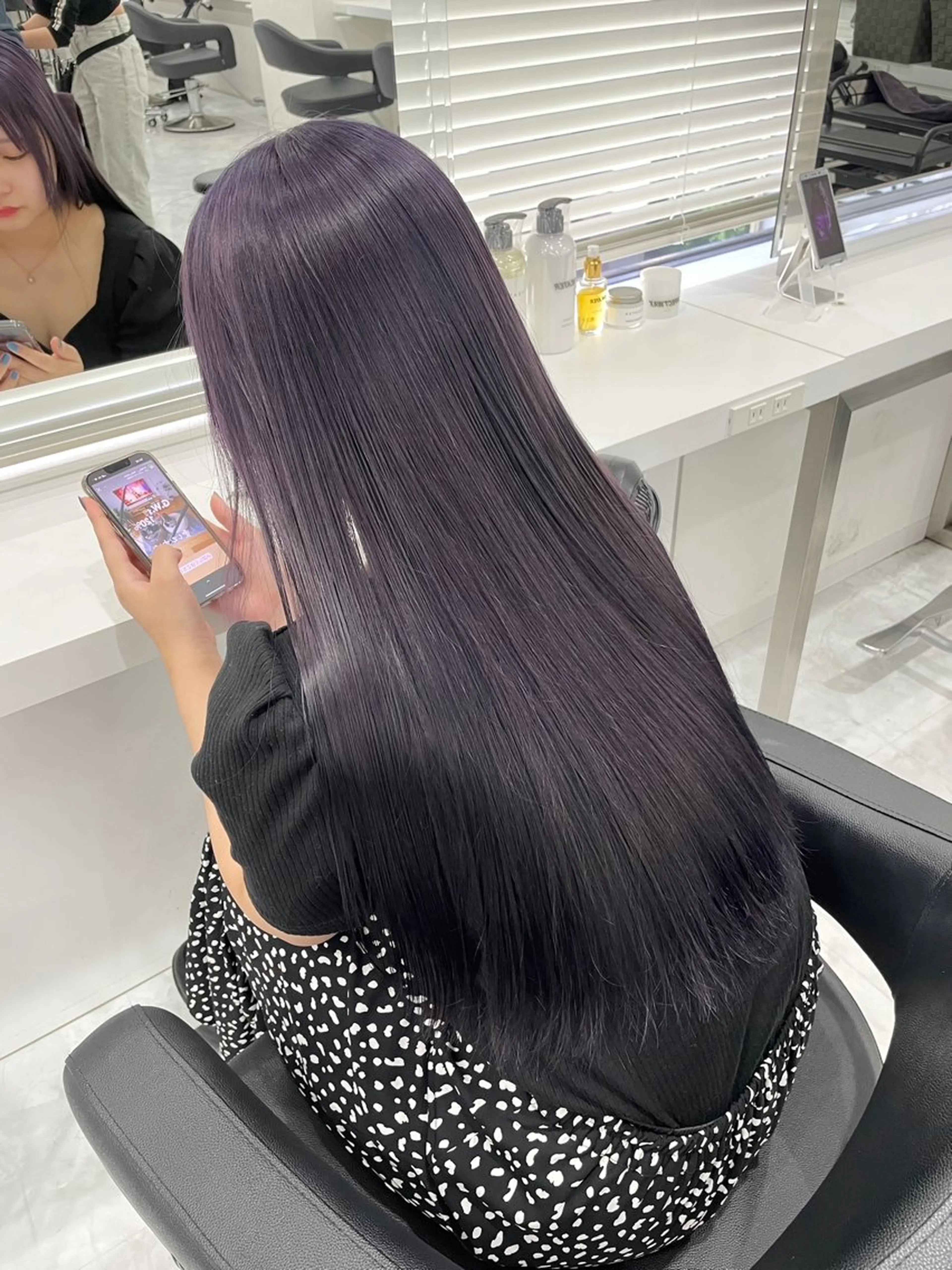 ロング カラー ヘアカラー トリートメント 大人っぽ韓国🤍ブリ ーチ/mitsukiのヘアスタイル