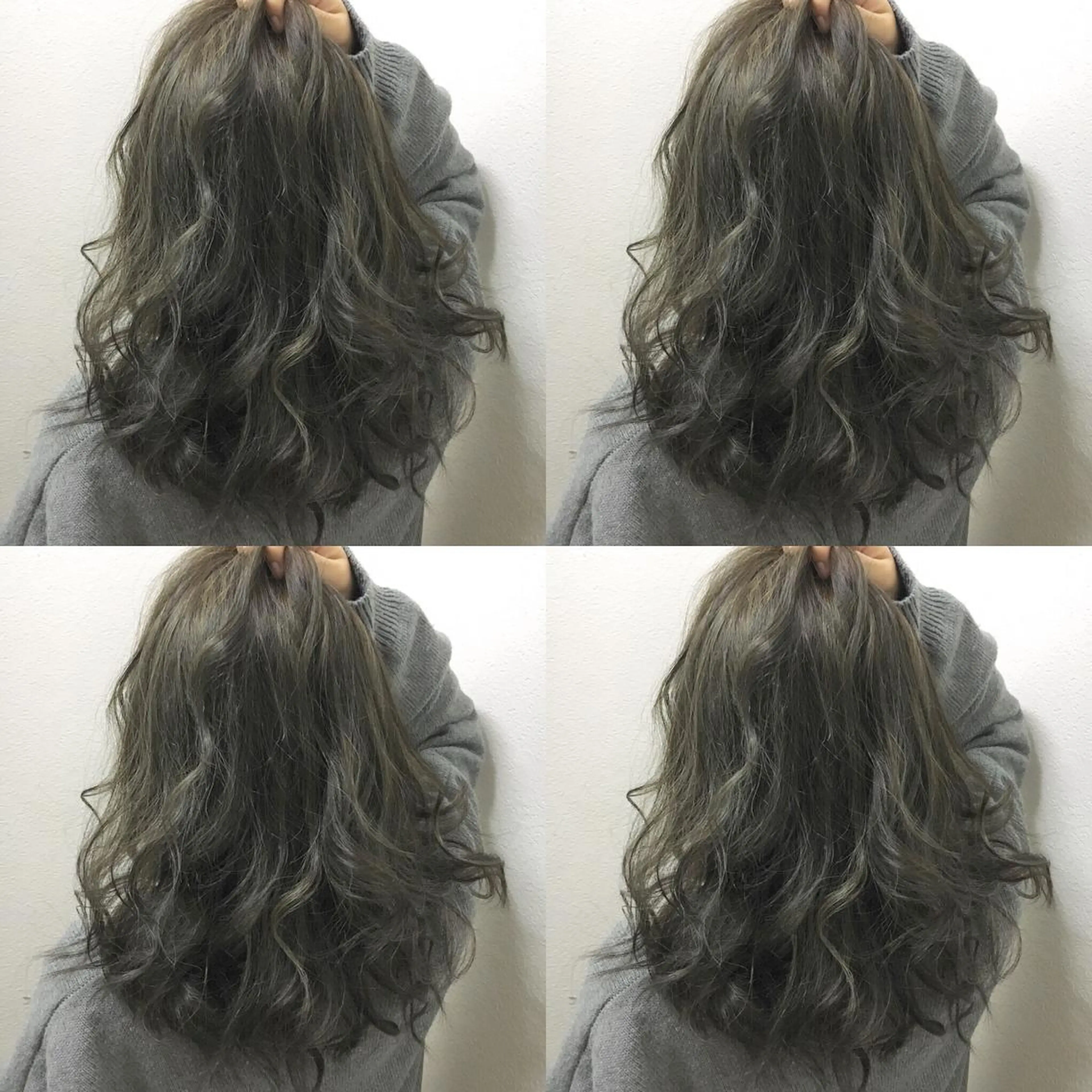ミディアム カラー グレージュ JIL BLAN 京都のヘアスタイル