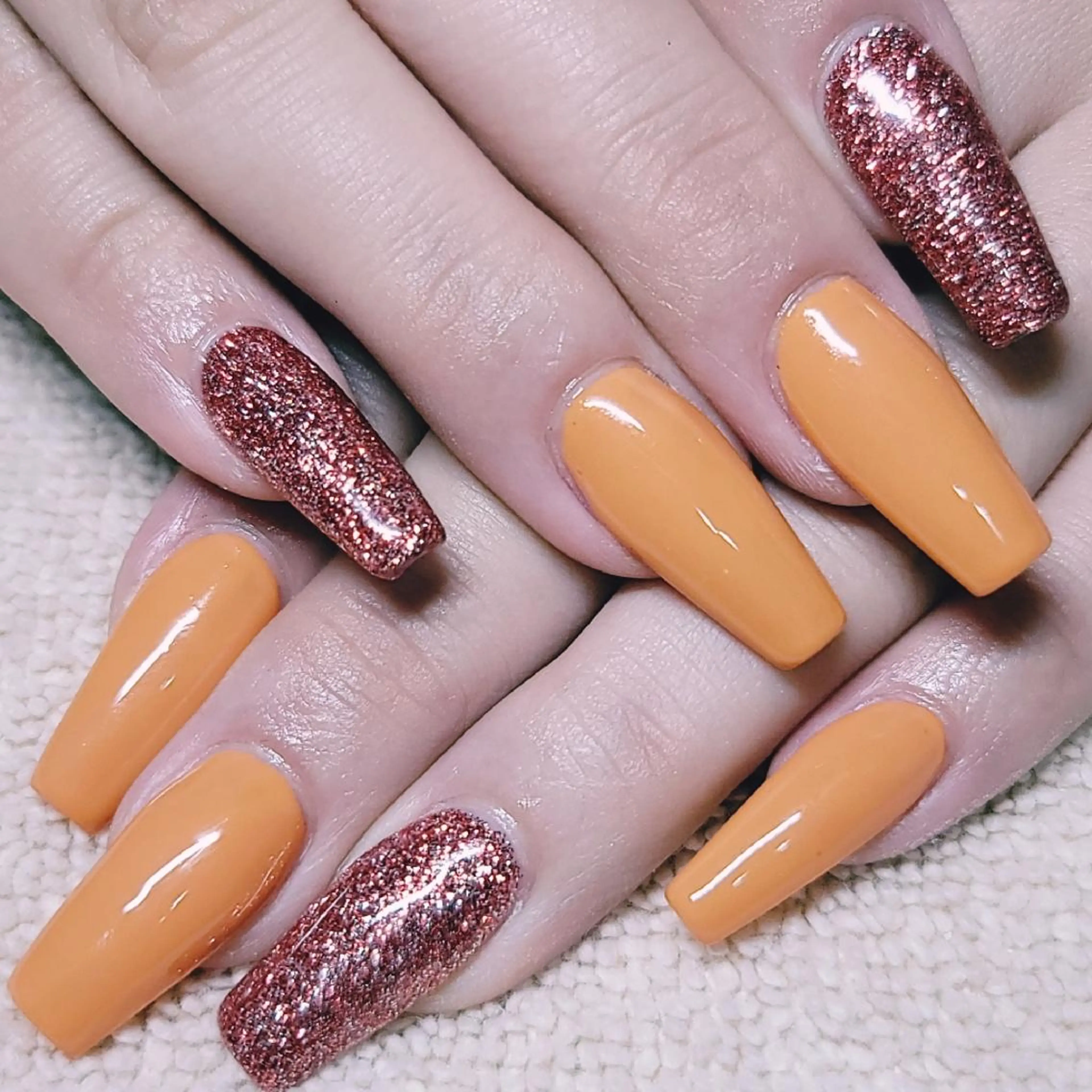 ネイル ブラウン ラメ(グリッター) マットネイル ハンドネイル よしだ ひろきのネイルデザイン