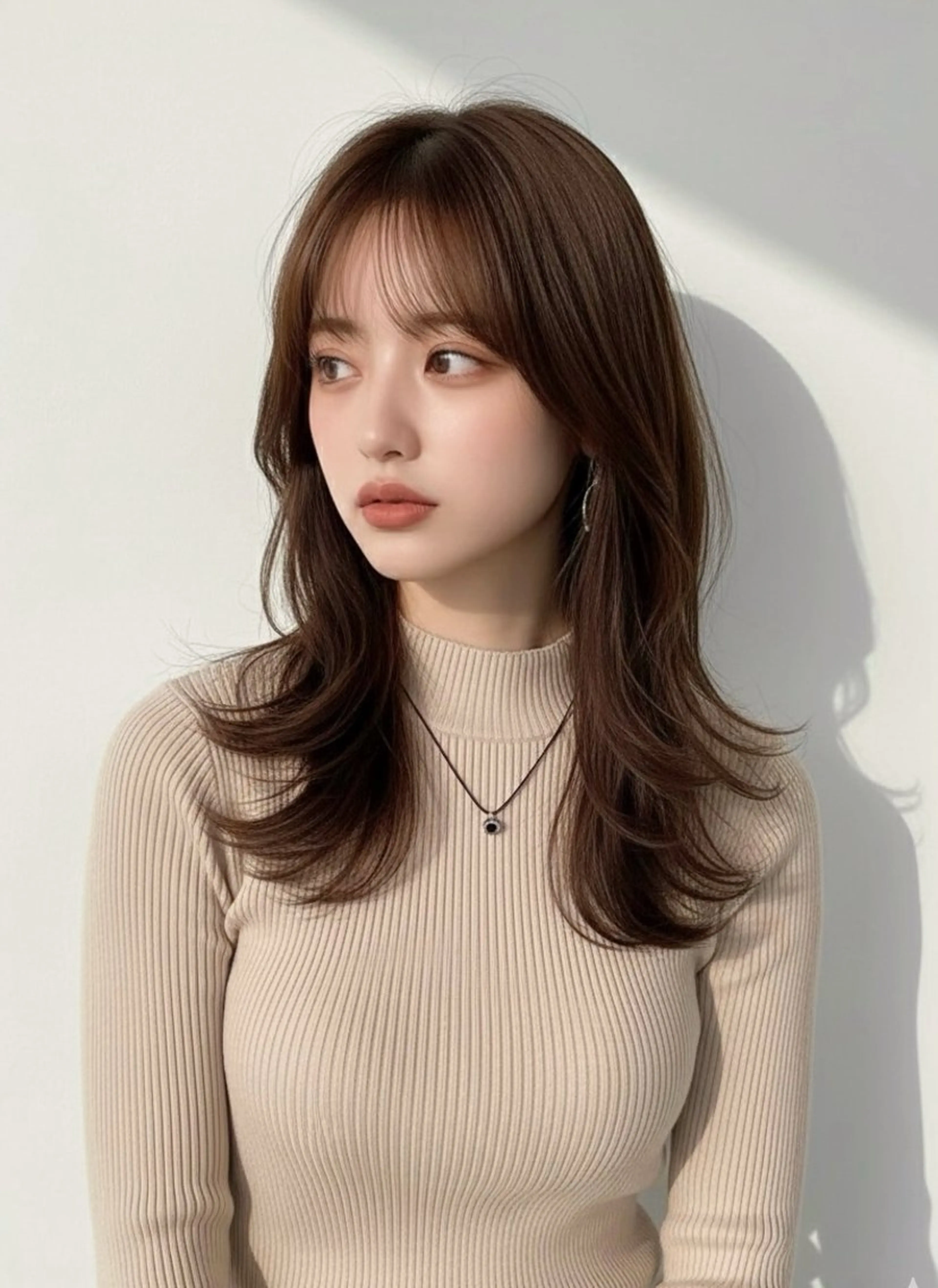 セミロング カラー ブラウンカラー グレージュ ヘーゼル ハッシュカット レイヤーカット カット ヘアカラー トリートメント 雰囲気似合わせ/ itta𓂃🫧‪のヘアスタイル