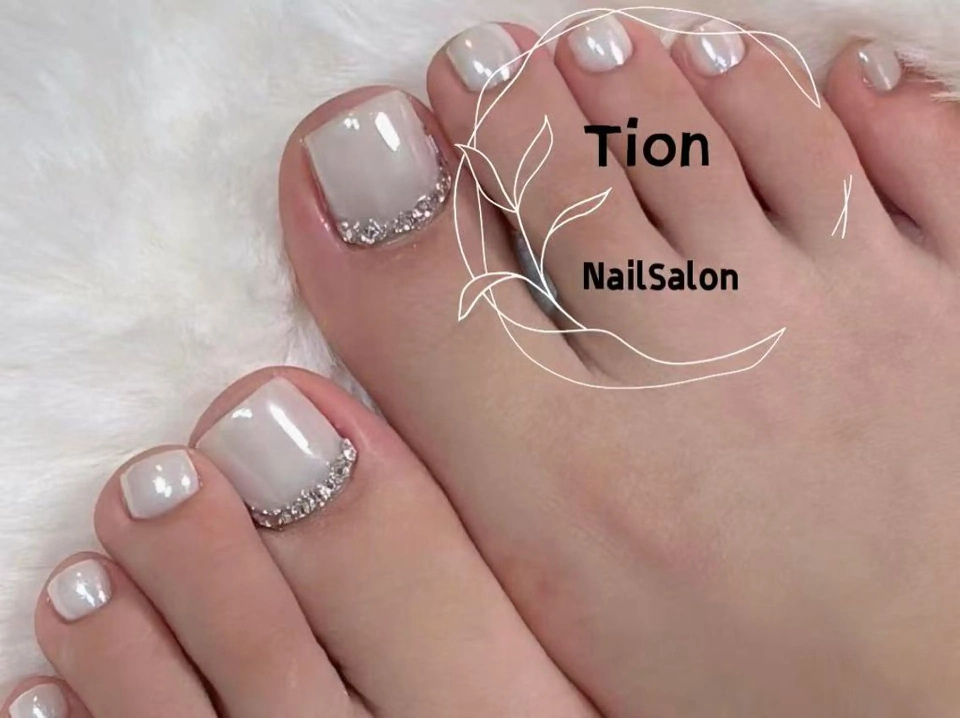 ネイル チークネイル 長さ出し フットネイル フレンチネイル ジェルネイル Nailsalon Tion武蔵小杉店のネイルデザイン