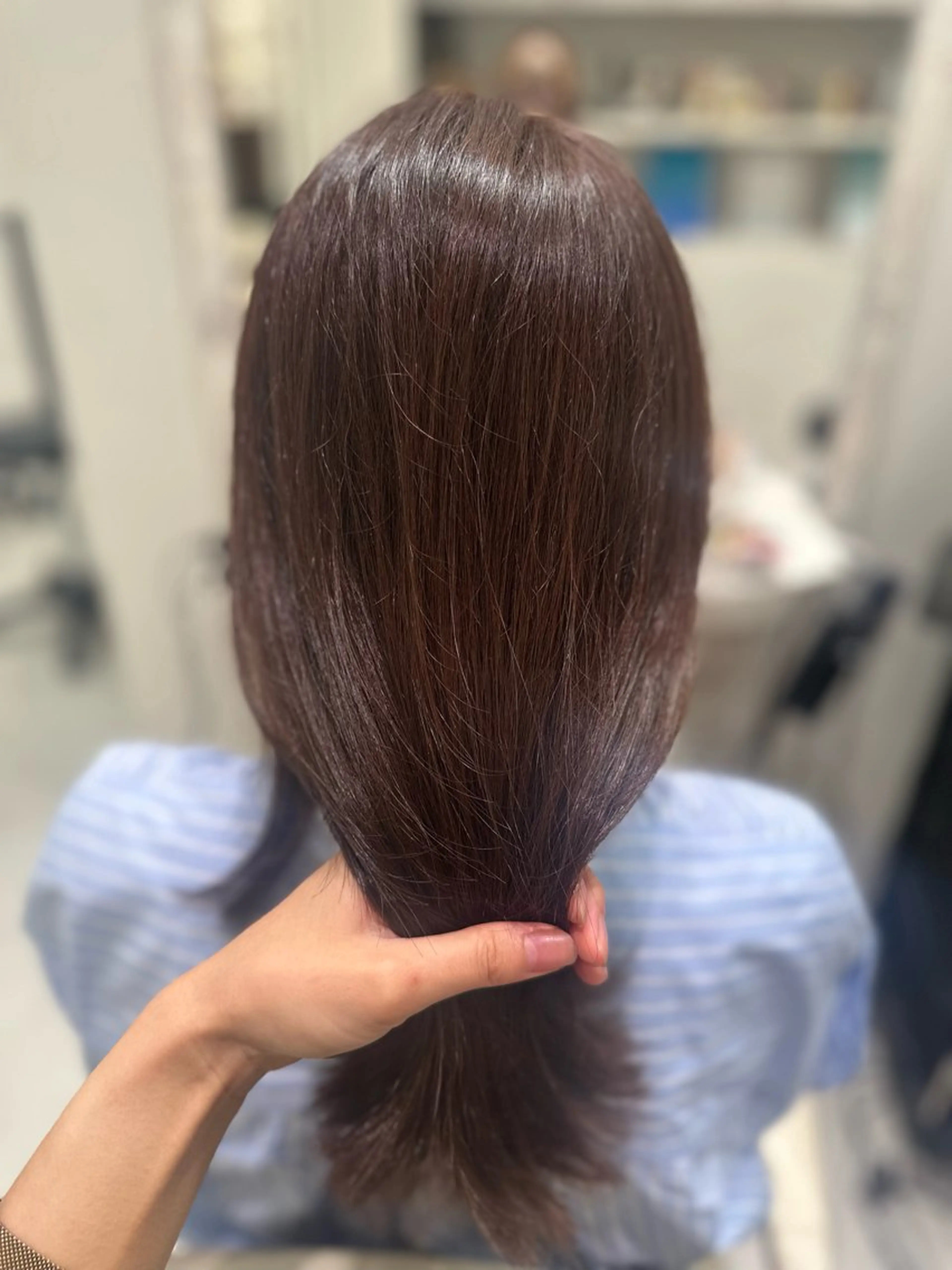 セミロング カラー カット ヘアカラー トリートメント 韓国レイヤー✨ yasuko銀座のヘアスタイル