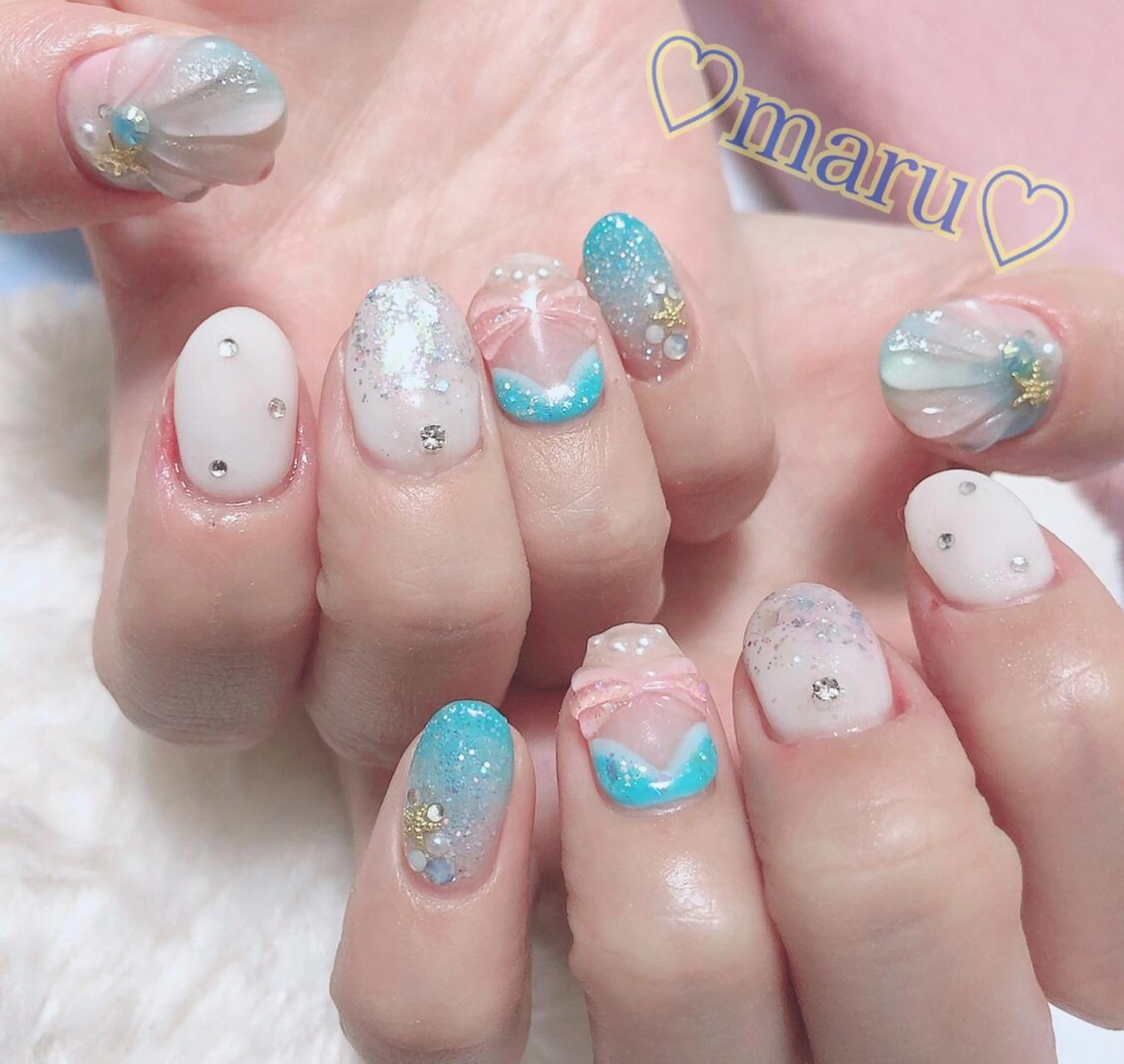 ネイル ハンドネイル フットネイル まるみ ♡のネイルデザイン