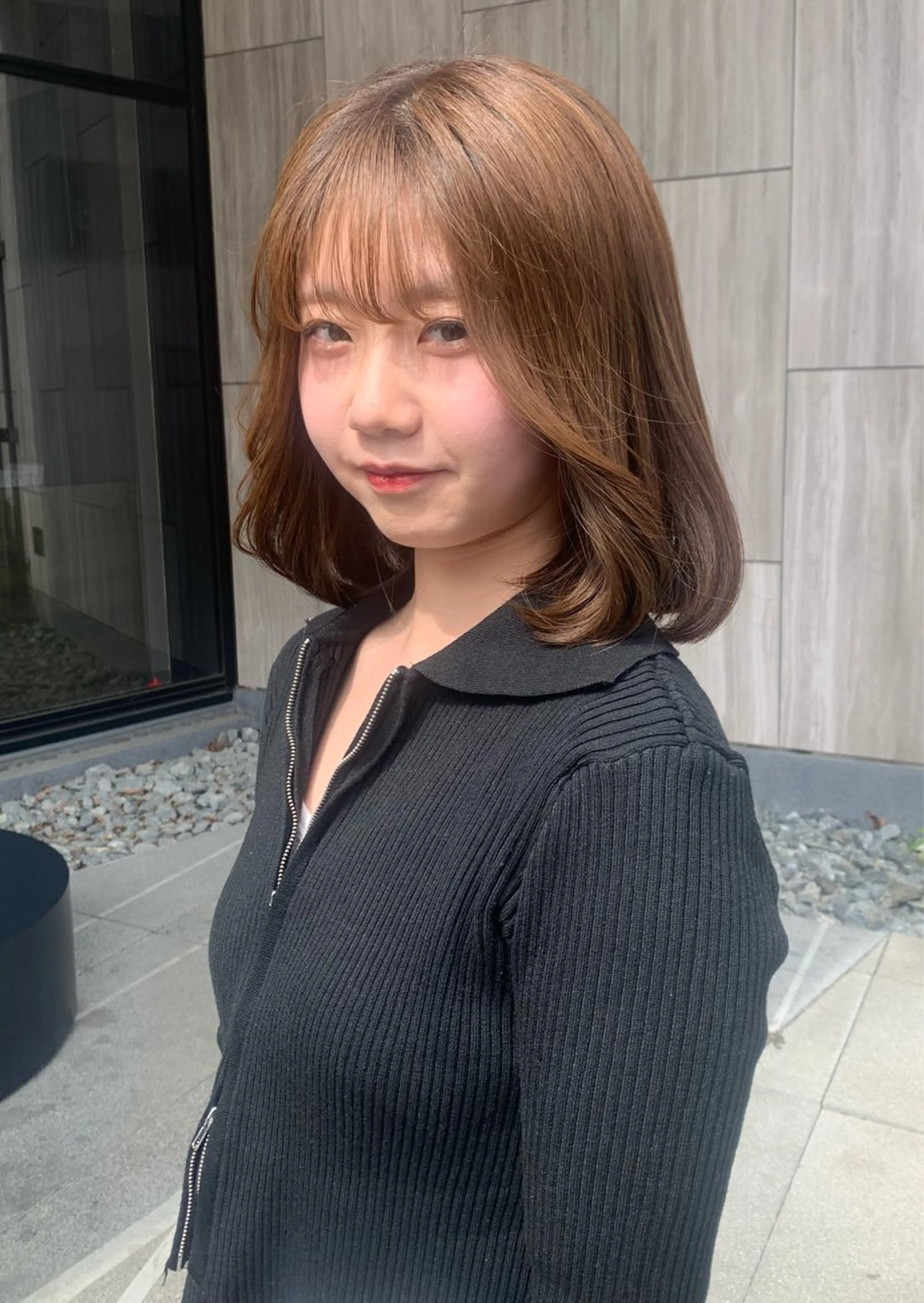 ミディアム ボブ 韓国風ヘア 藤田 明輝のヘアスタイル
