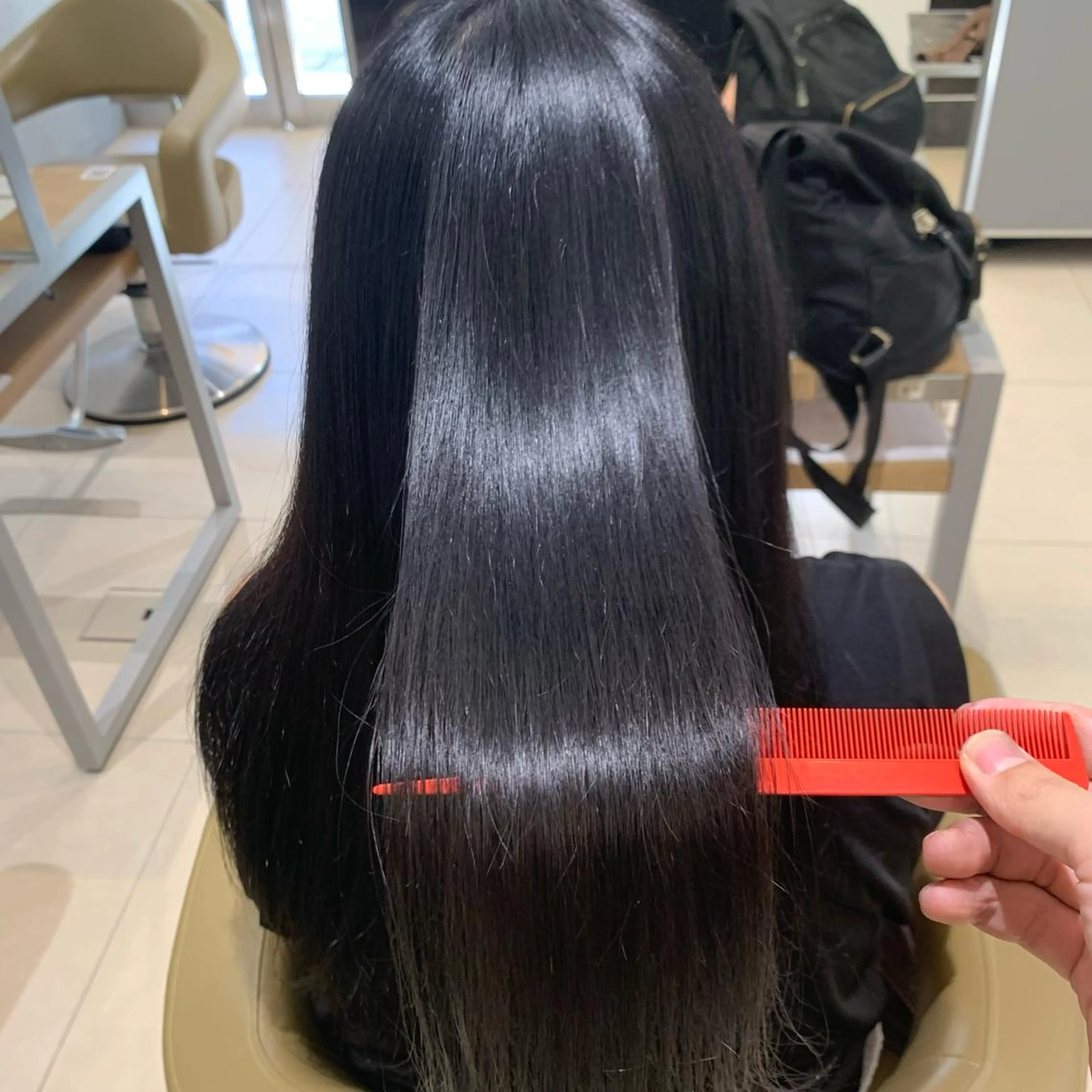 ロング 縮毛矯正 酸性ストレート 髪質改善ストレート アオヤギのヘアスタイル