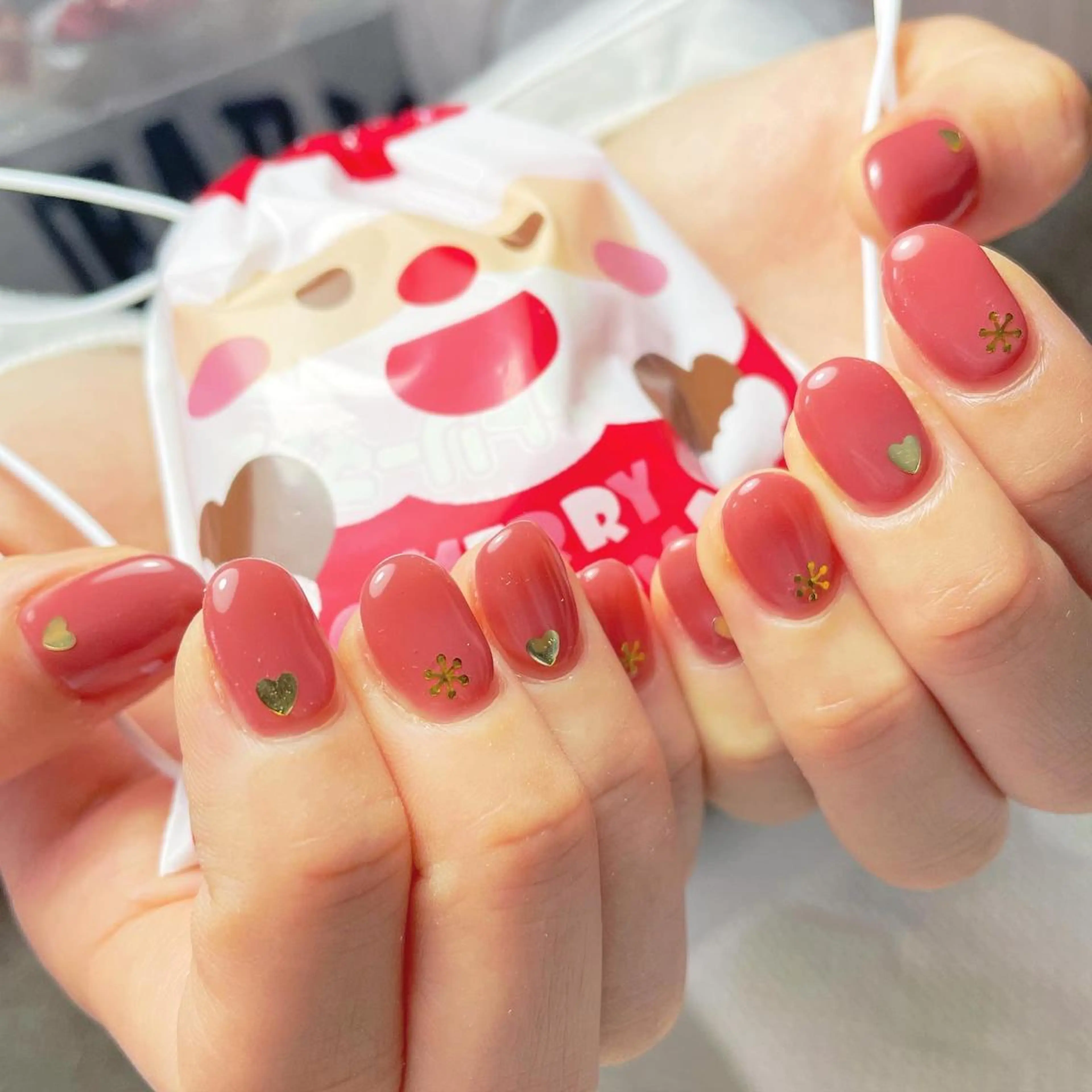 ネイル 冬ネイル クリスマス 加瀬 アンジェリーのネイルデザイン