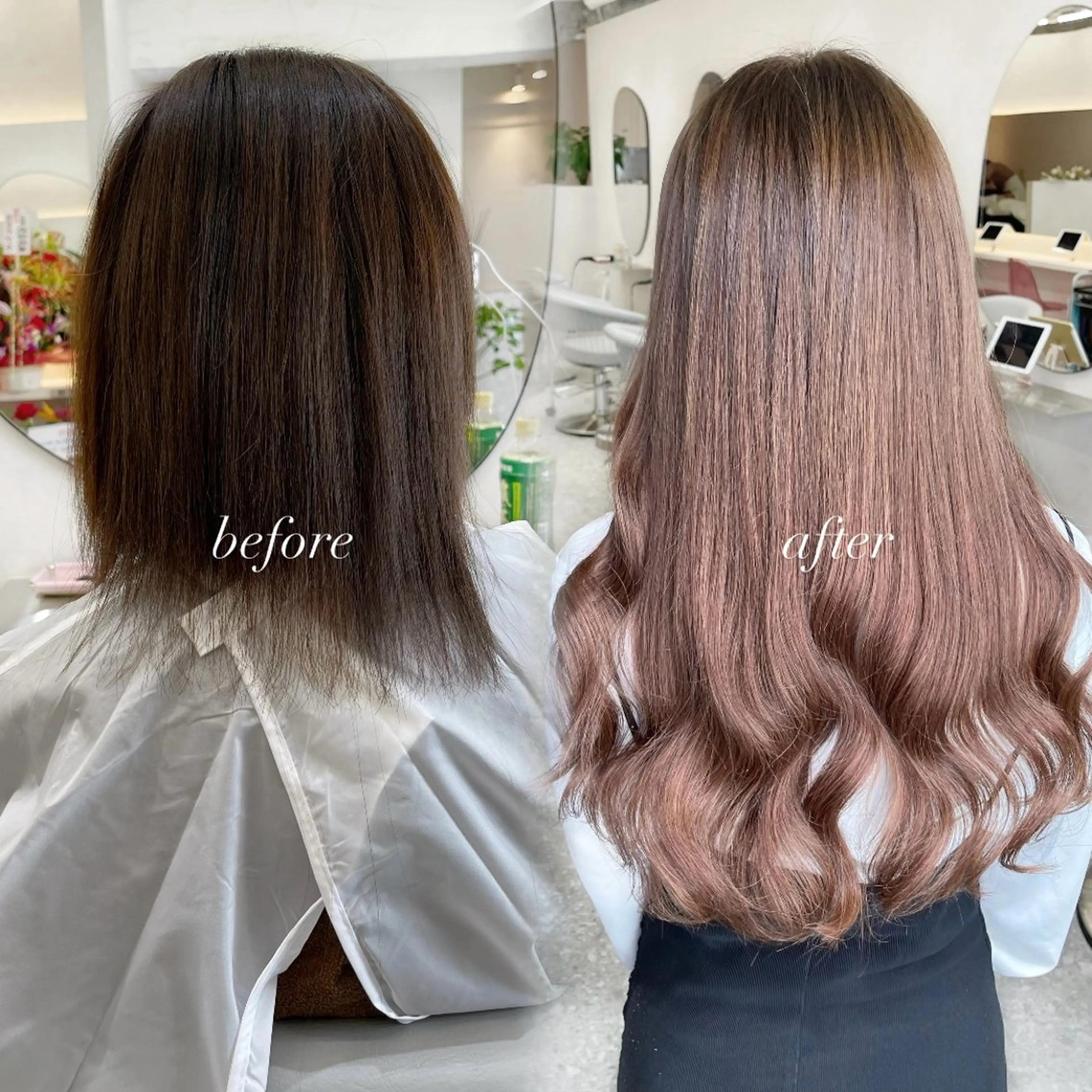 ロング カラー シールエクステ エクステ ヘアカラー トリートメント エクステ うる艶カラー×韓国 ヘア/Yumi🎀のヘアスタイル