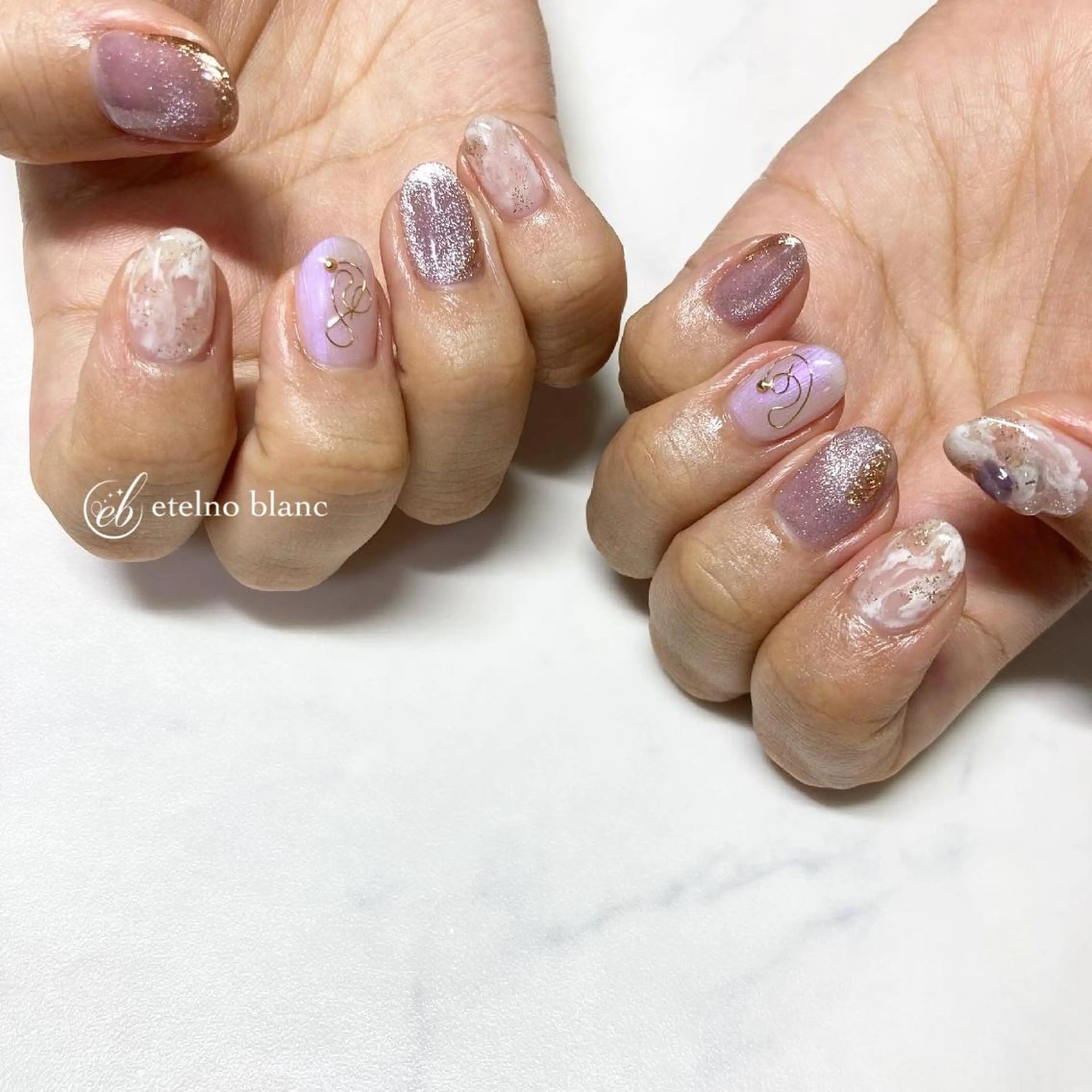 ネイル ハンドネイル etelno blanc中目黒のネイルデザイン