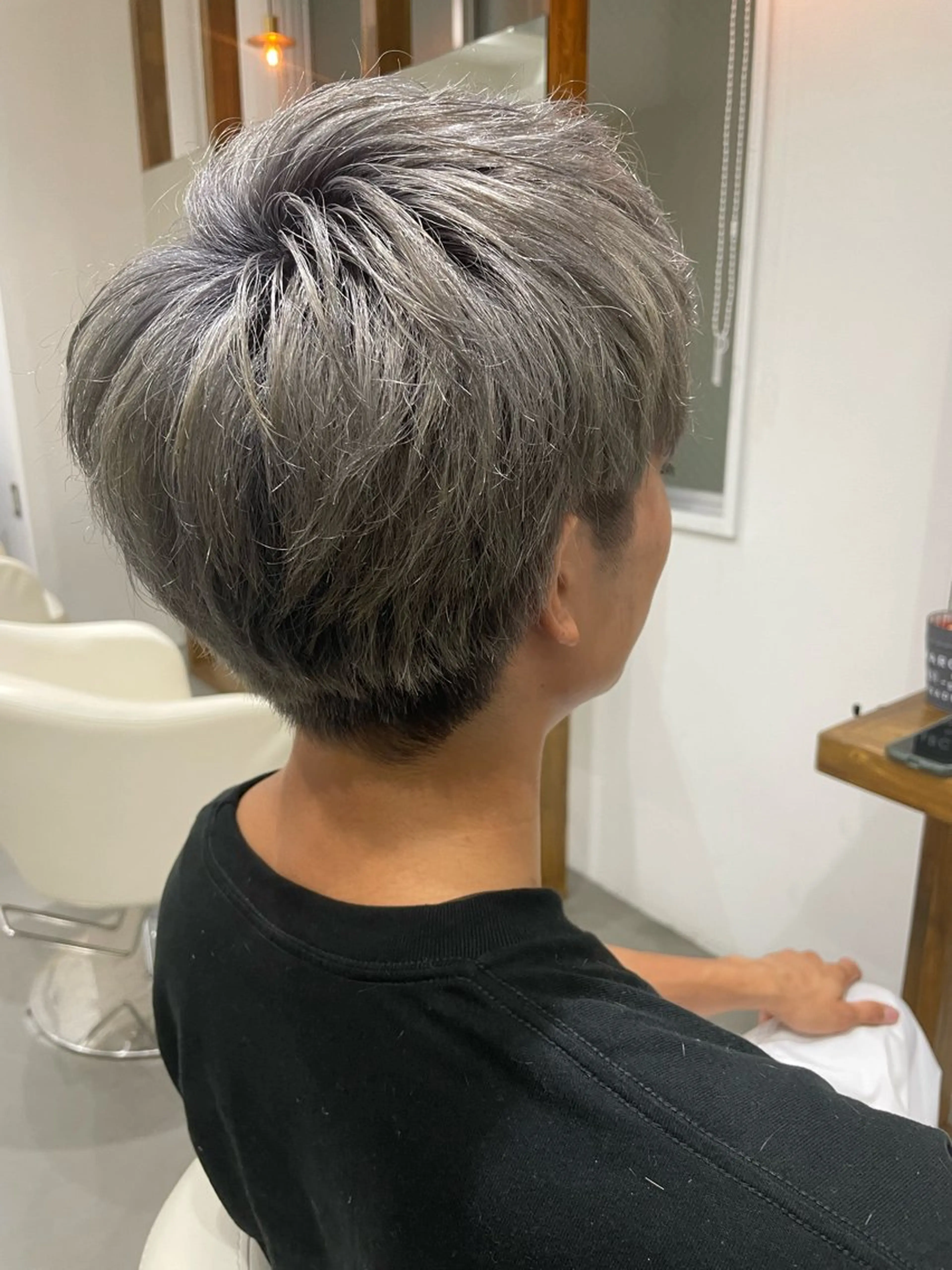 ショート カラー メンズ シルバー ヘアカラー トリートメント 🎨 SHIORI🥀のヘアスタイル