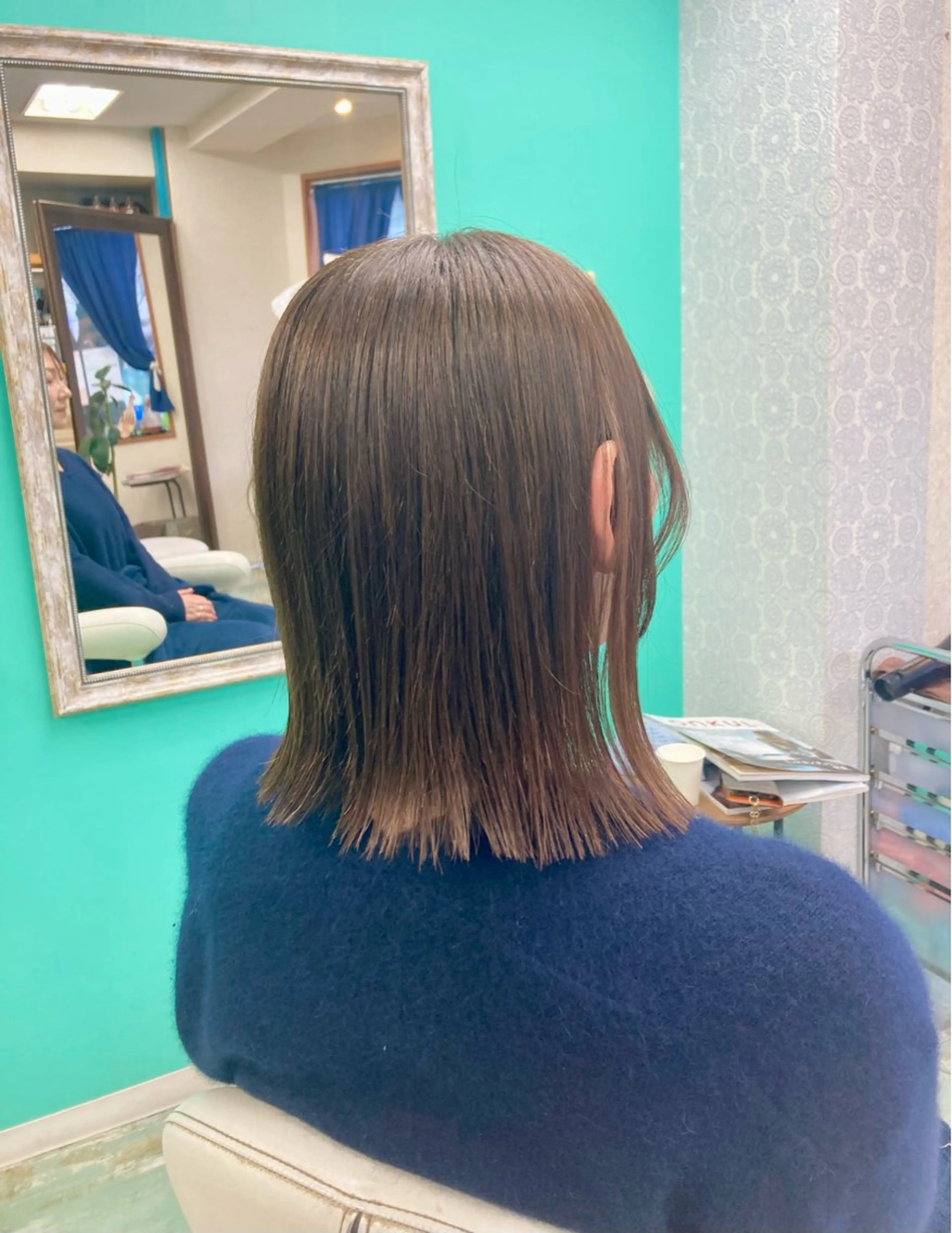 ミディアム 縮毛矯正 Fun  hair make所属・田牧 みゆきのヘアスタイル