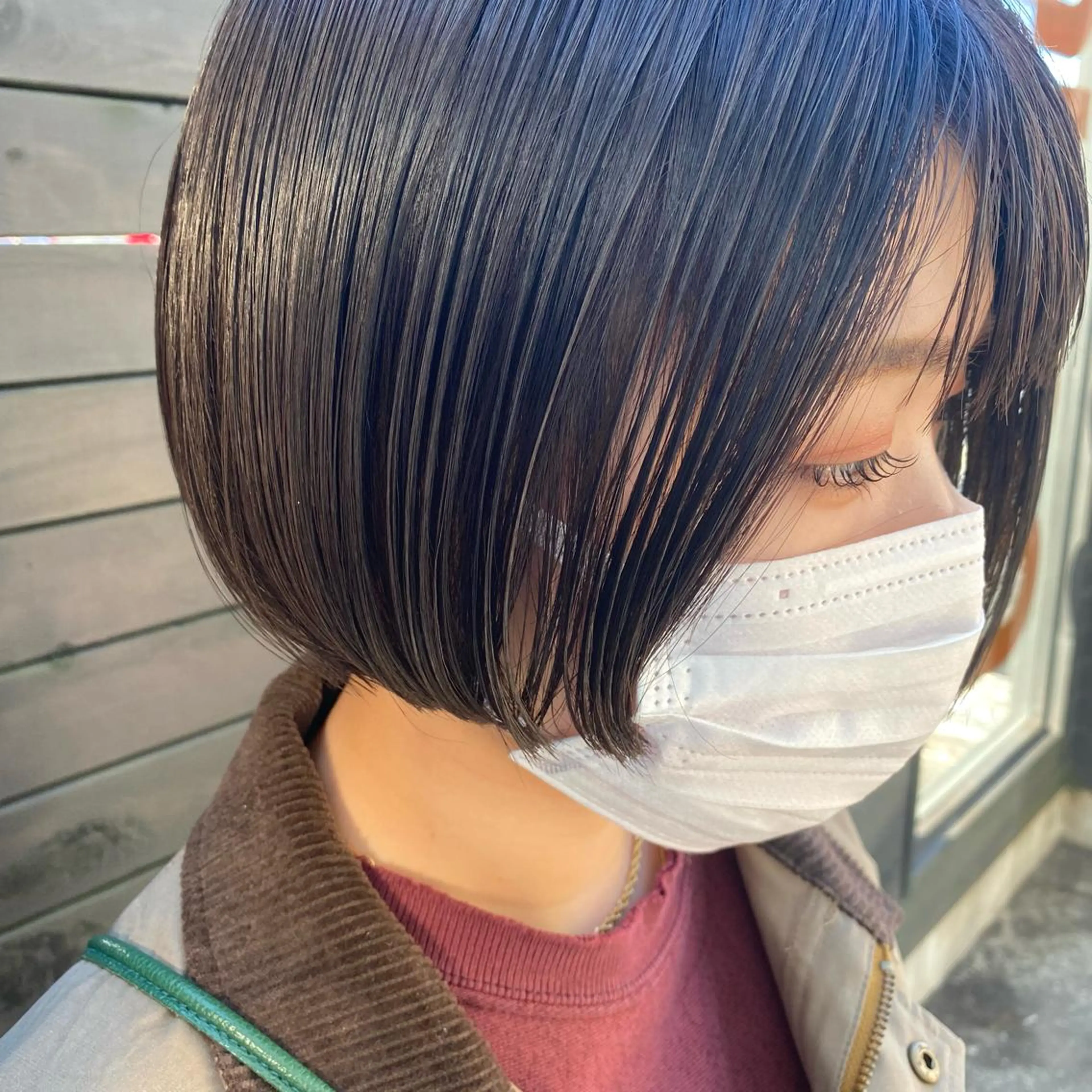 ショート カラー ブリーチ グレージュ ブリーチなしカラー ボブ 高橋 舟太郎のヘアスタイル
