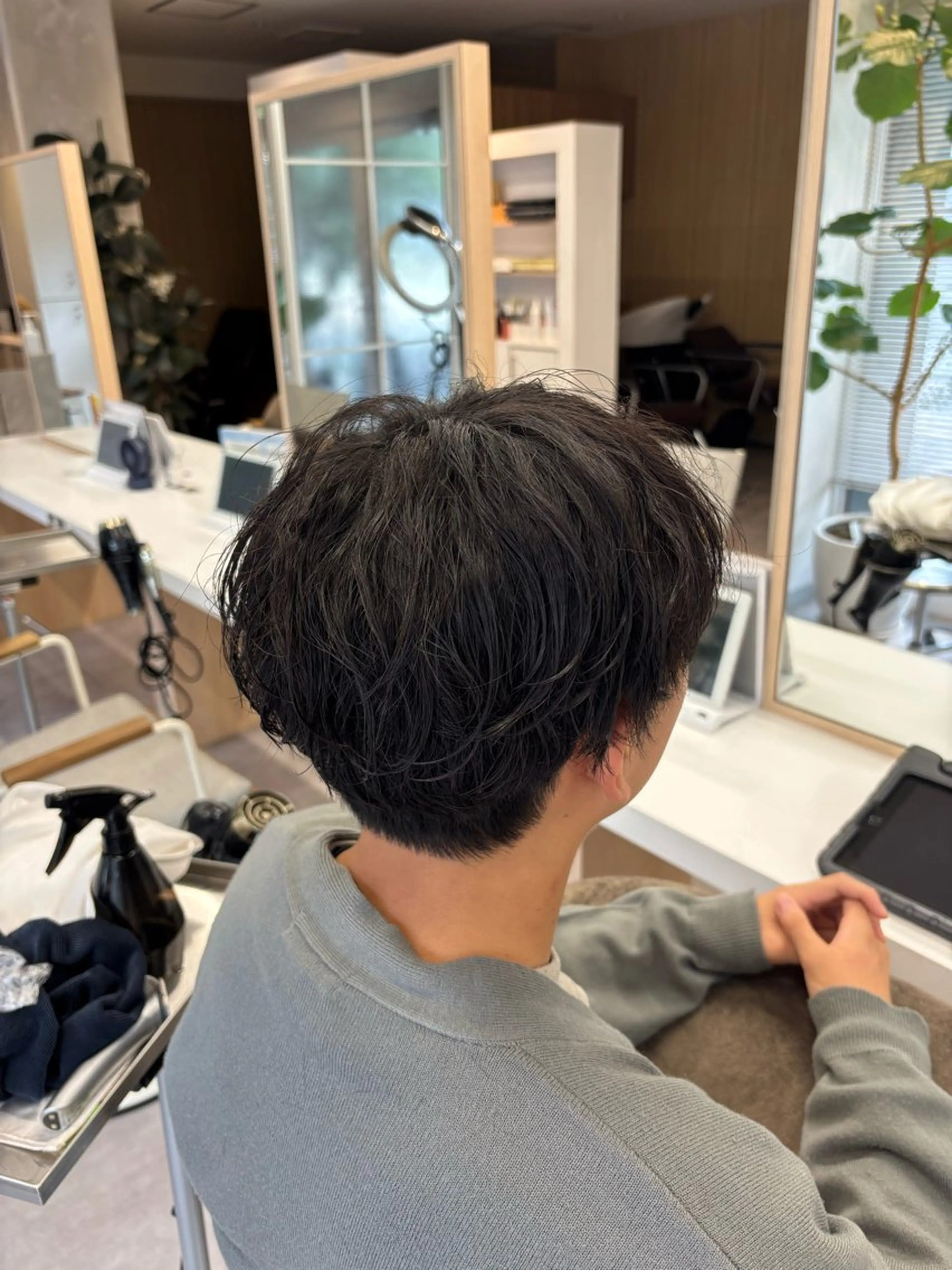 ショート パーマ メンズ 0円メンズカット 🫧大森明🫧のヘアスタイル